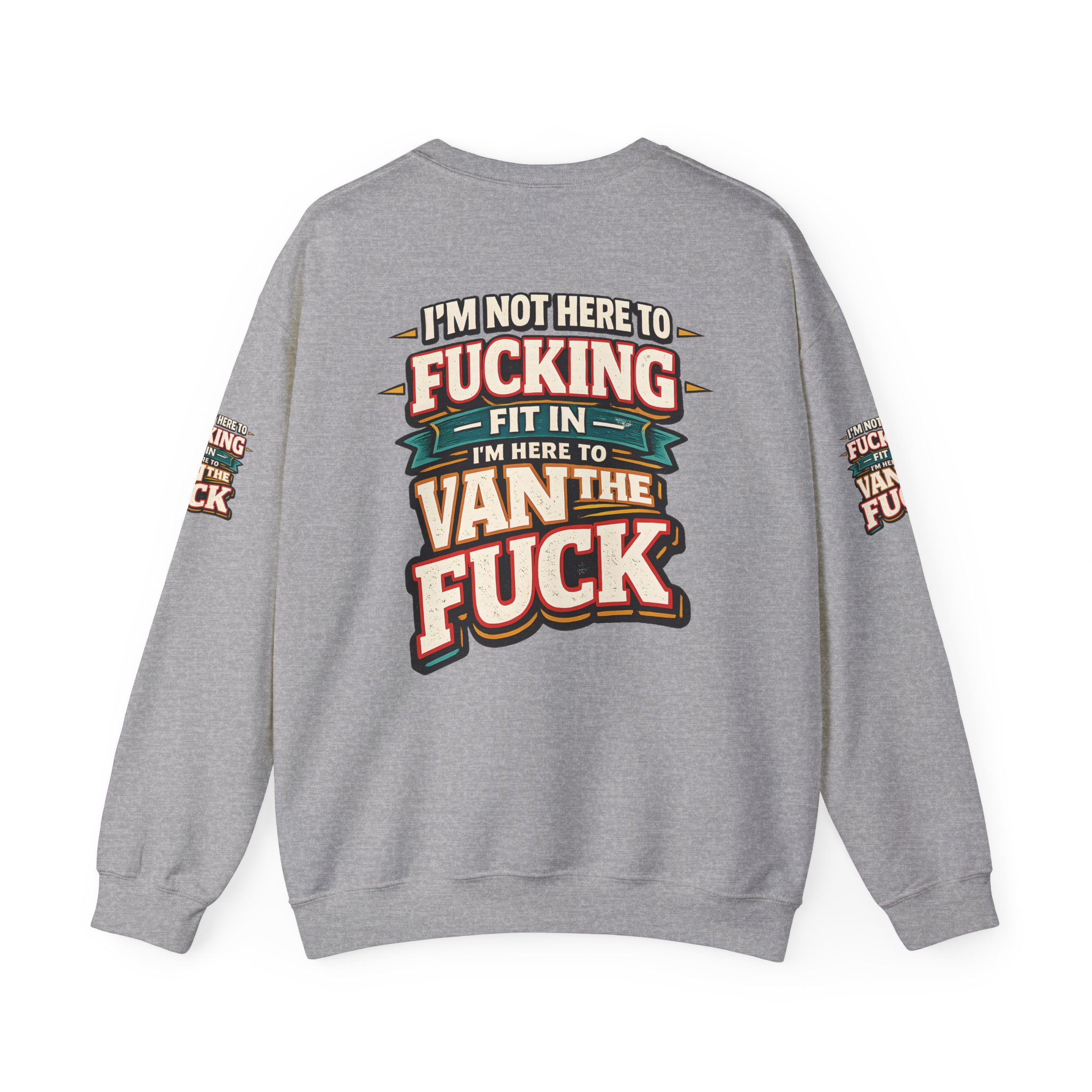 4067913169764023353_2048.jpeg Unisex Heavy Blend™ Crewneck Sweatshirt — "I´m Not Here To Fucking Fit In" Design F**K-Line