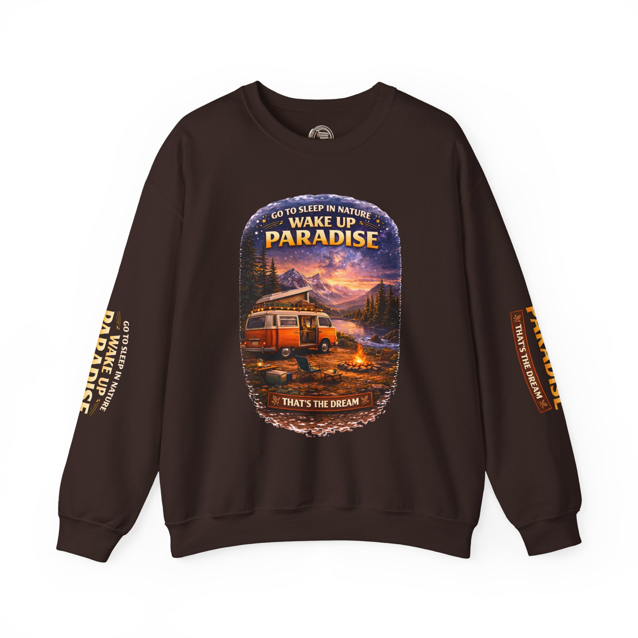 Unisex Heavy Blend™ Crewneck Sweatshirt — "Go To Sleep Nature " Design Scenic-Line