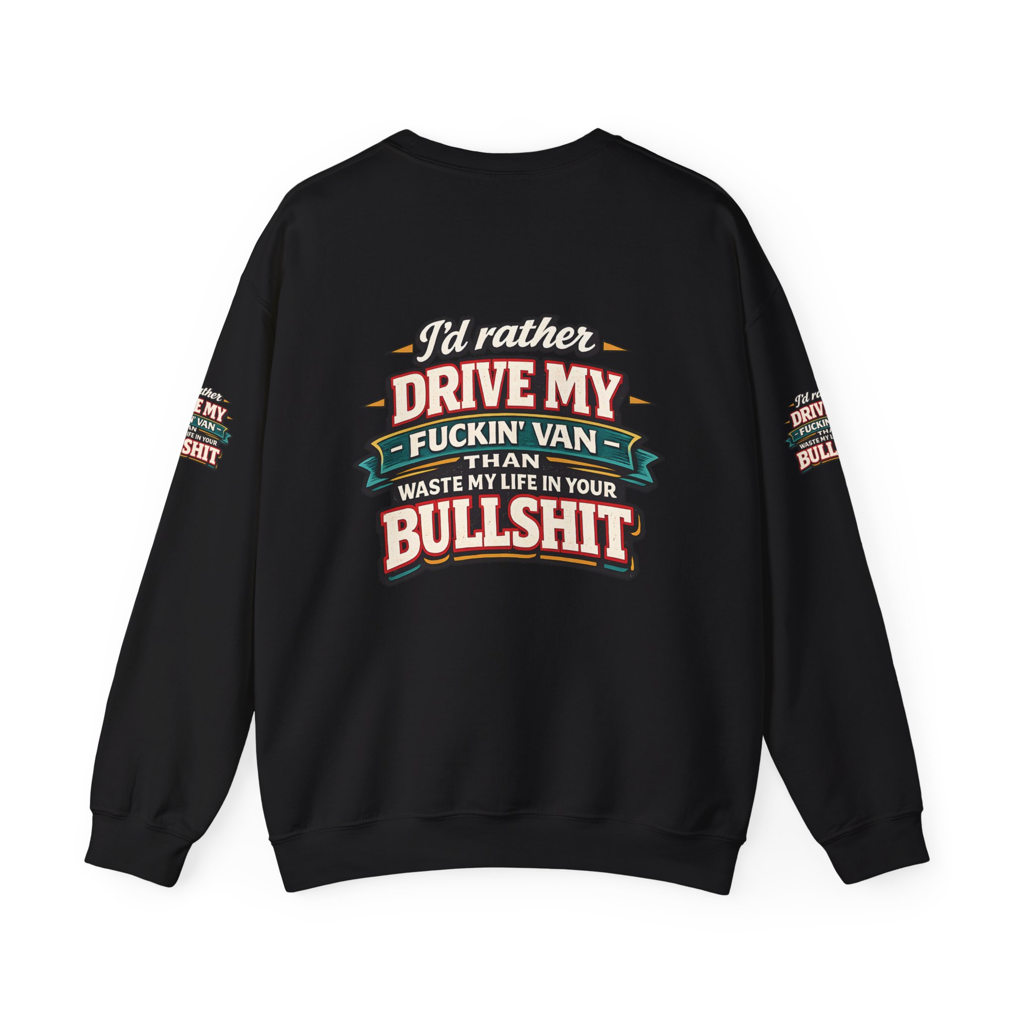 4081039562365210327_2048.jpeg Unisex Heavy Blend™ Crewneck Sweatshirt — "I´d Rather Drive My Fucking Van" Design F**K-Line
