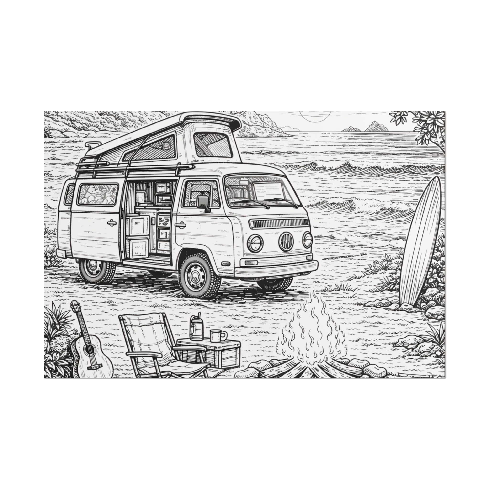 4089146698677016486_2048-1.jpeg Campervan Poster — Vintage RV Camping Landscape Wall Art