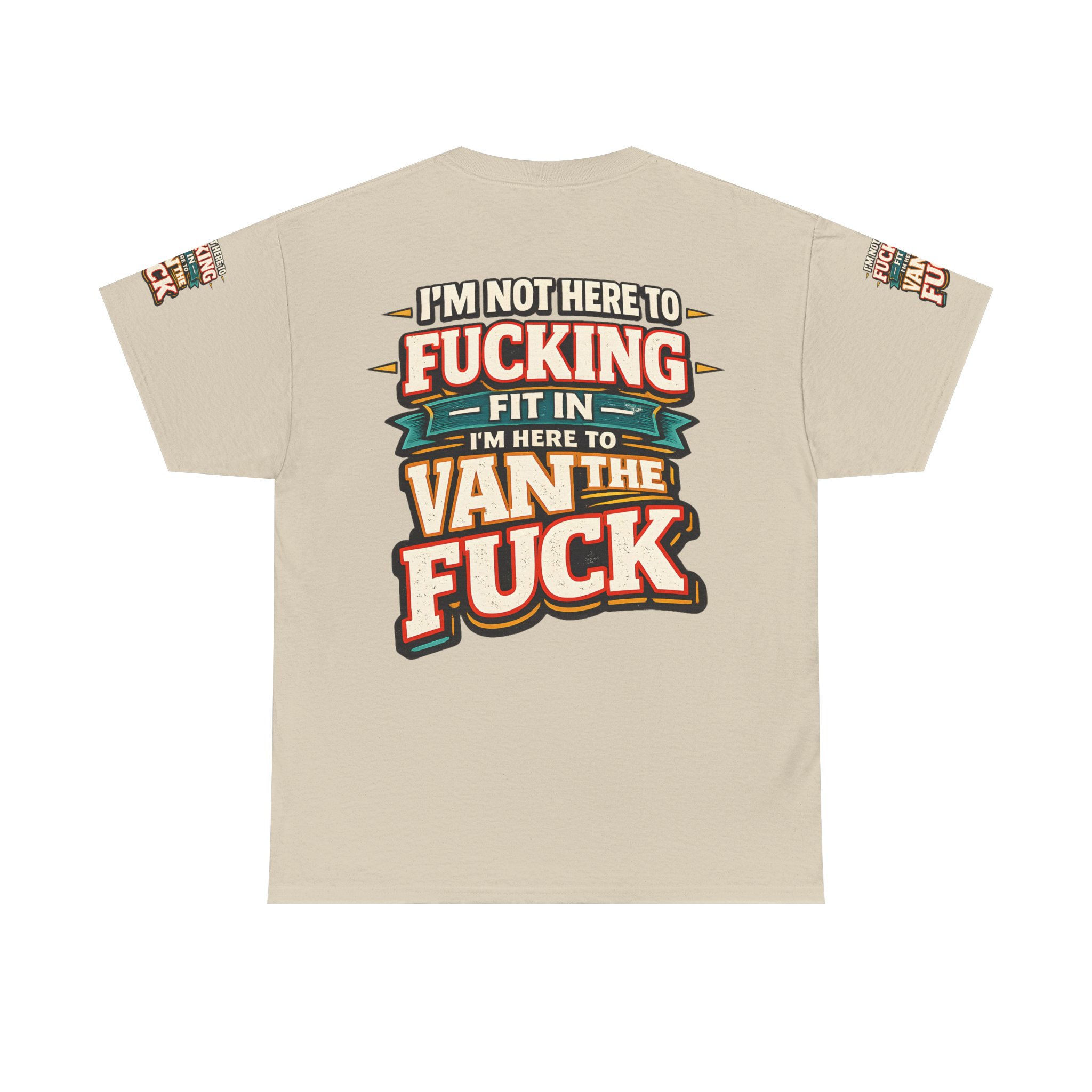 Unisex Heavy Cotton Tee — "I´m Not Here To Fucking Fit In" Design F**K-Line