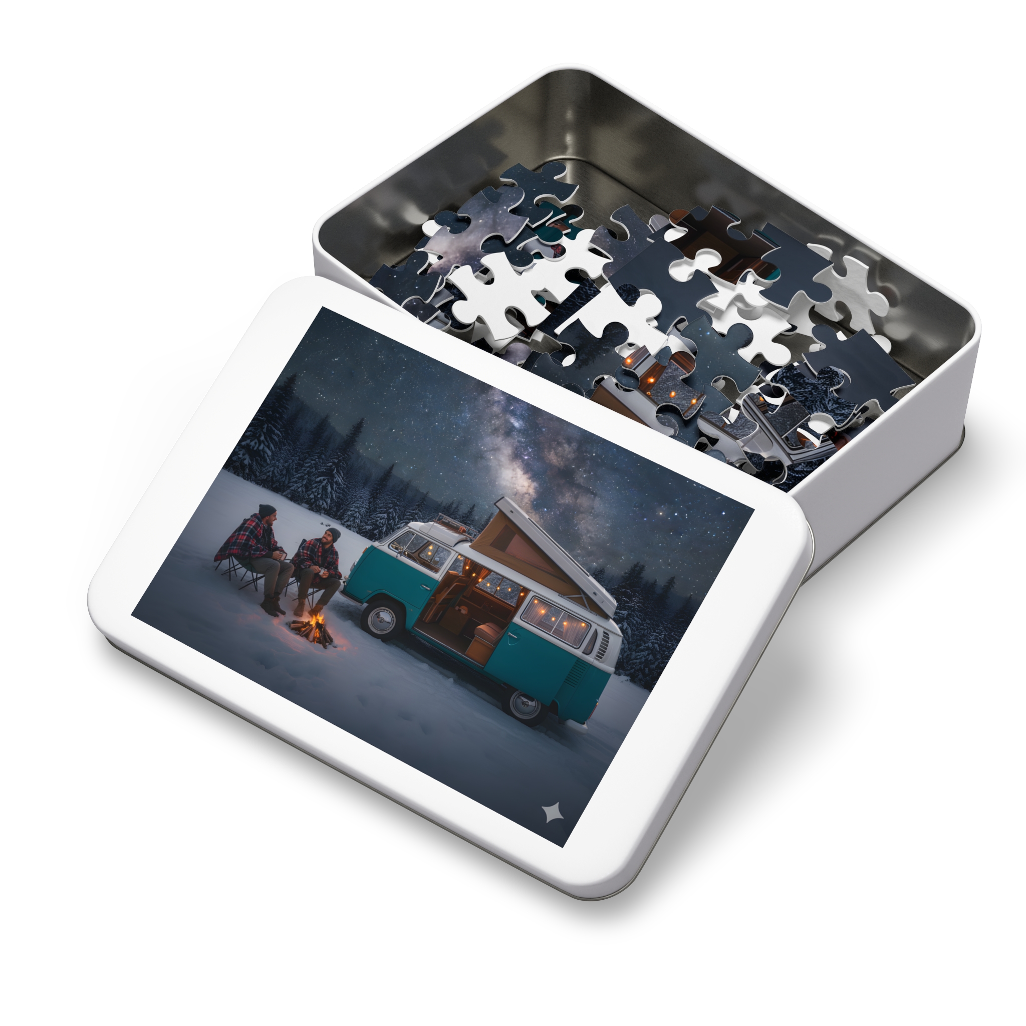4101807898843651713_2048.jpeg Jigsaw Puzzle with Tin — Van Life Night Sky