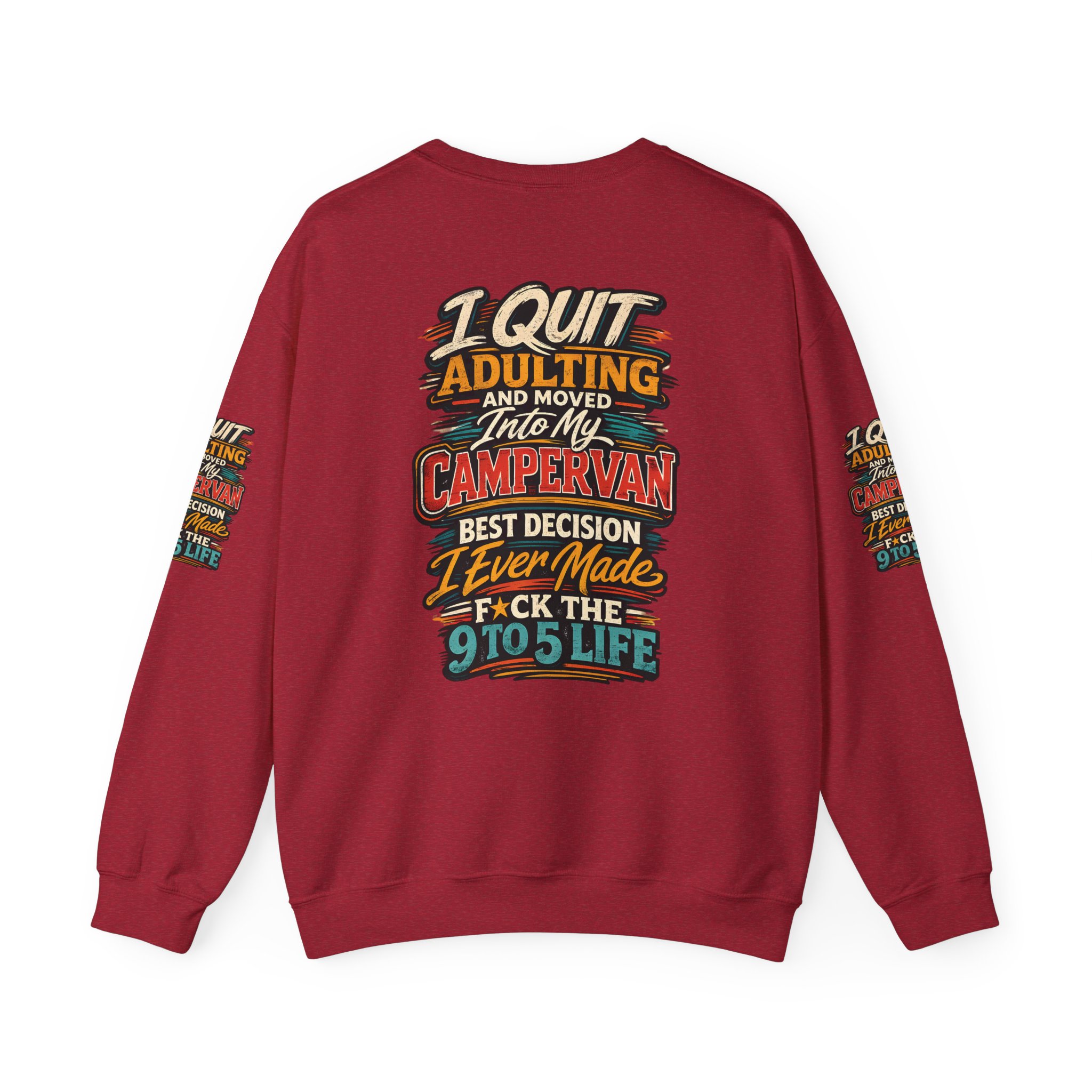 4103194675943059621_2048.jpeg Unisex Heavy Blend™ Crewneck Sweatshirt — "I Quit Adulting" Design F**K-Line