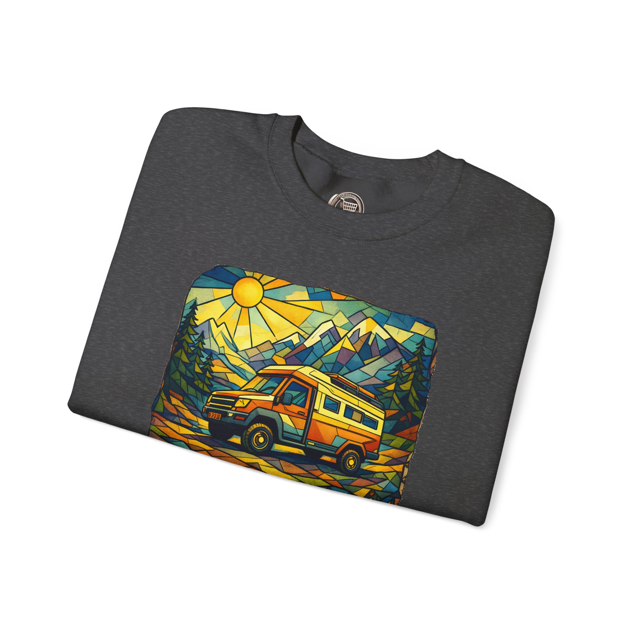 4133828687180482622_2048.jpeg Unisex Heavy Blend™ Crewneck Sweatshirt — "Live Every Day InFull Color" Design Cubic-Line