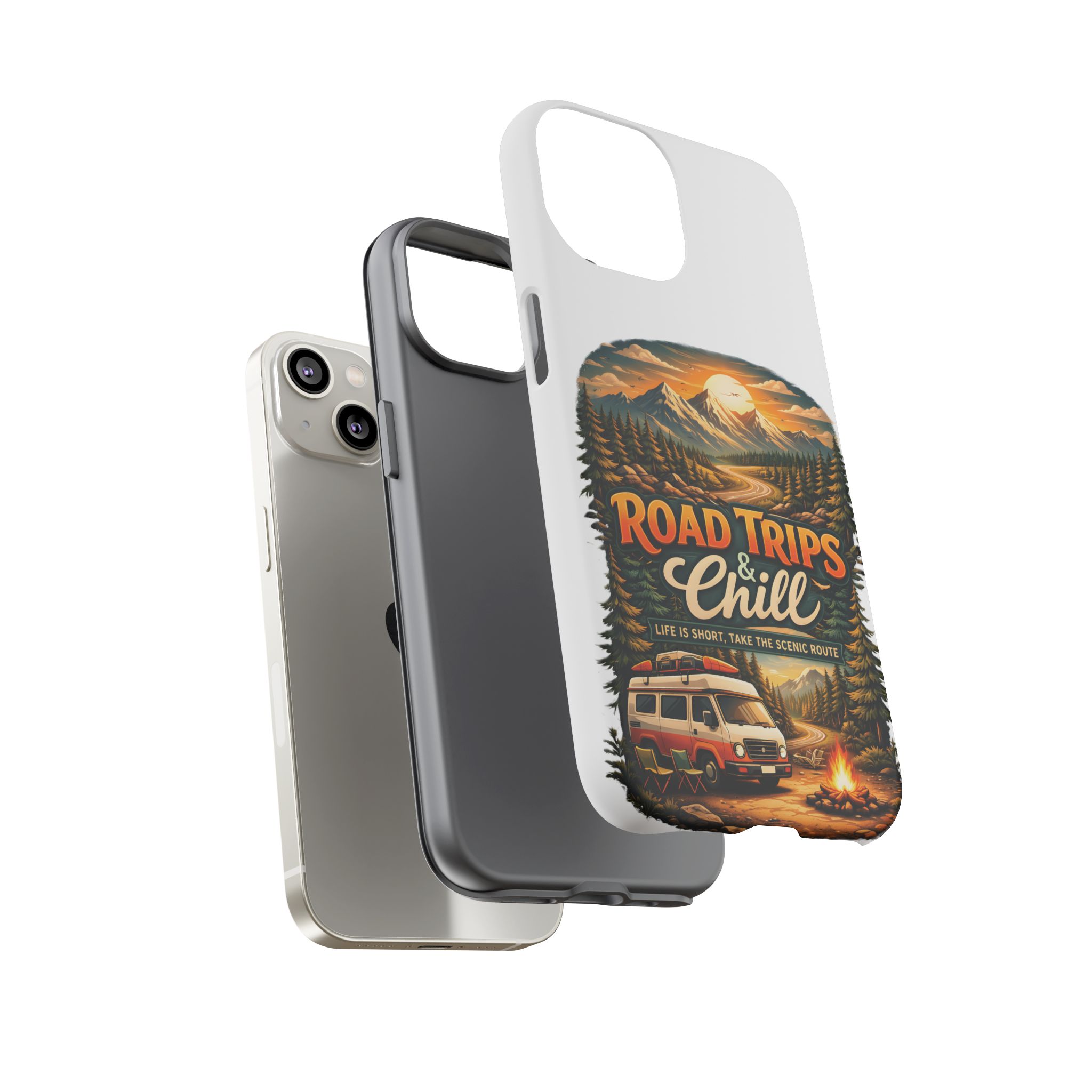 Phone Case — "Road Trips and Chill" (Design Scenic-Line)