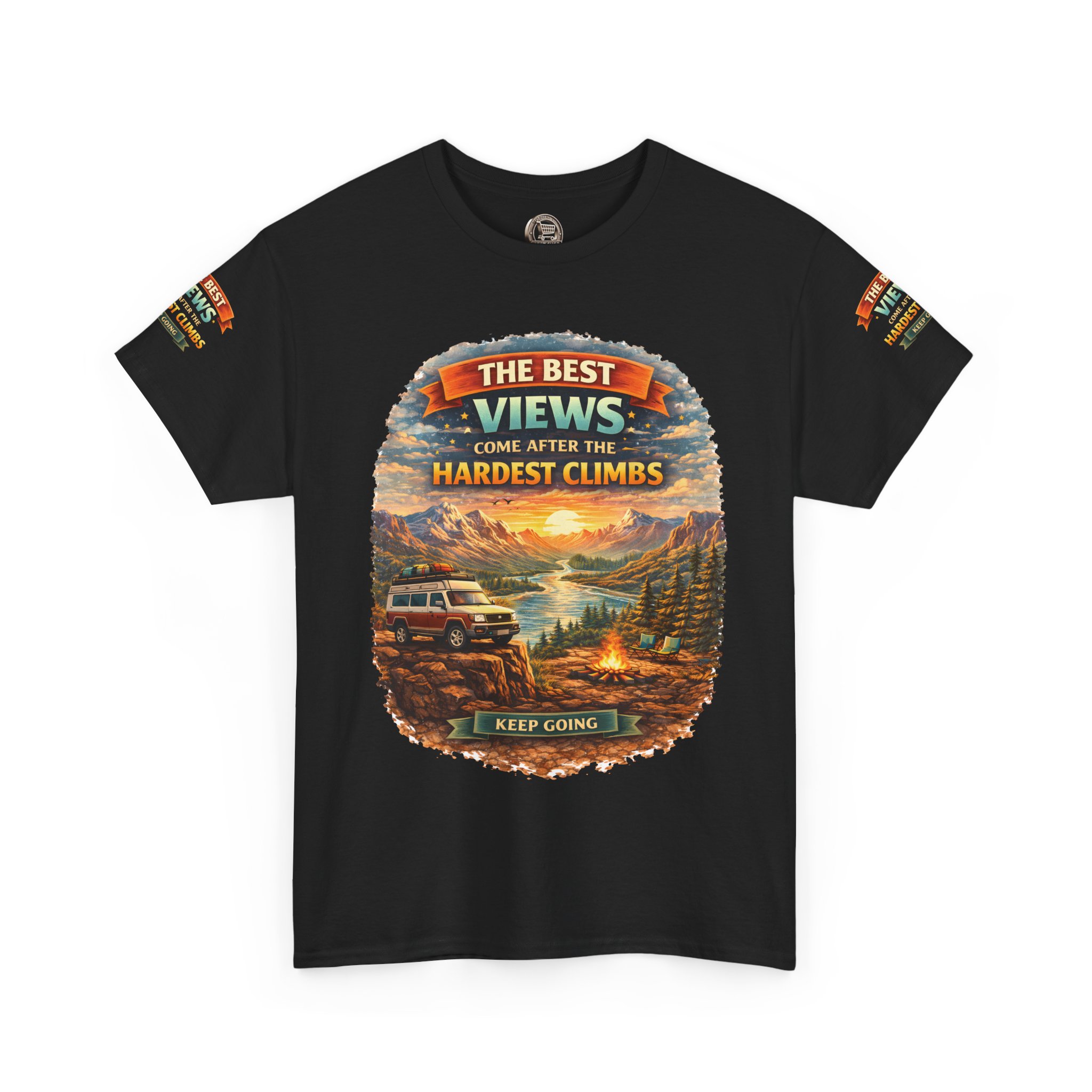 4152344952610420871_2048.jpeg Unisex Heavy Cotton Tee — "The Best Views" Design Scenic-Line