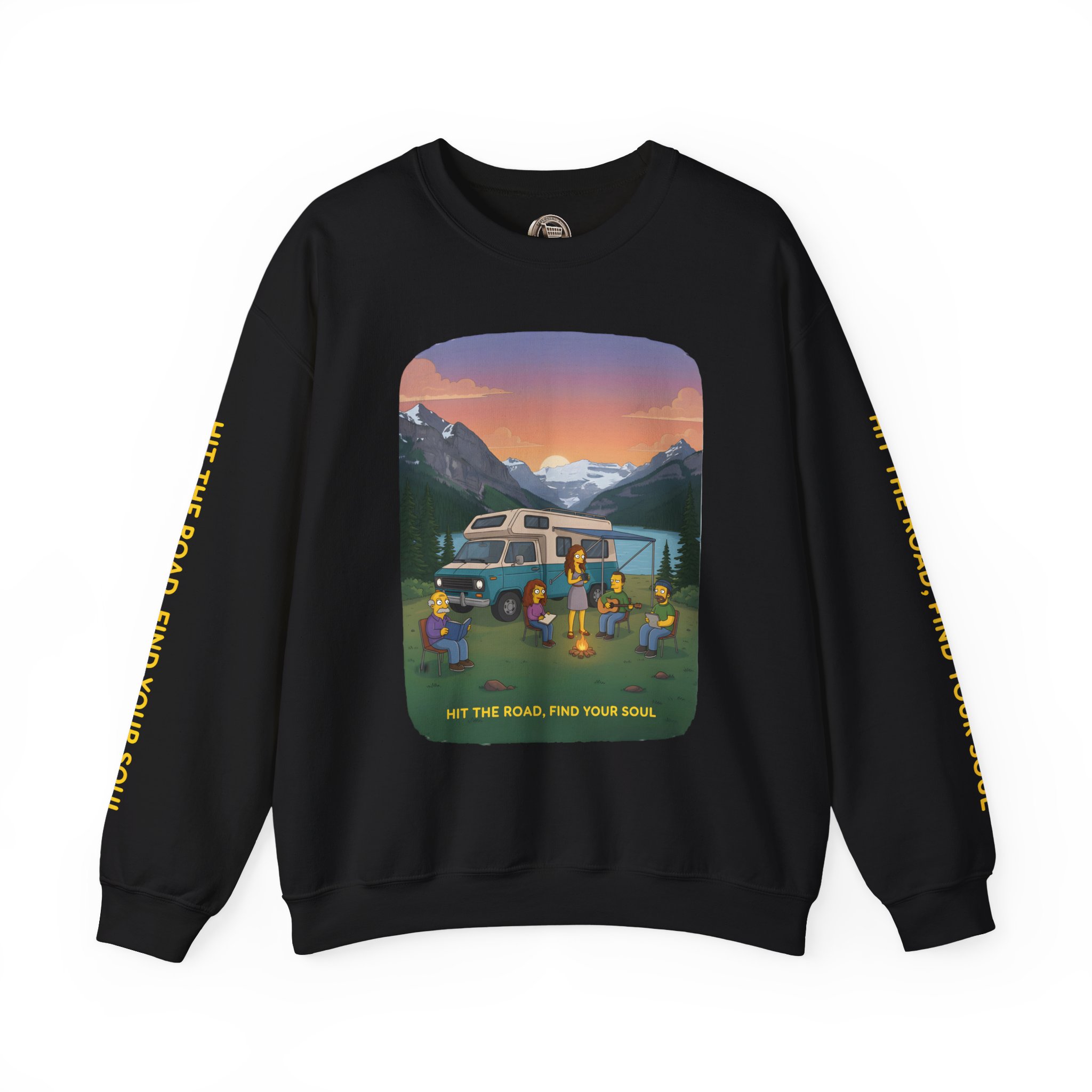Unisex Heavy Blend™ Crewneck Sweatshirt — "Hit The Road-Find Your Soul" Design Sitcom-Line