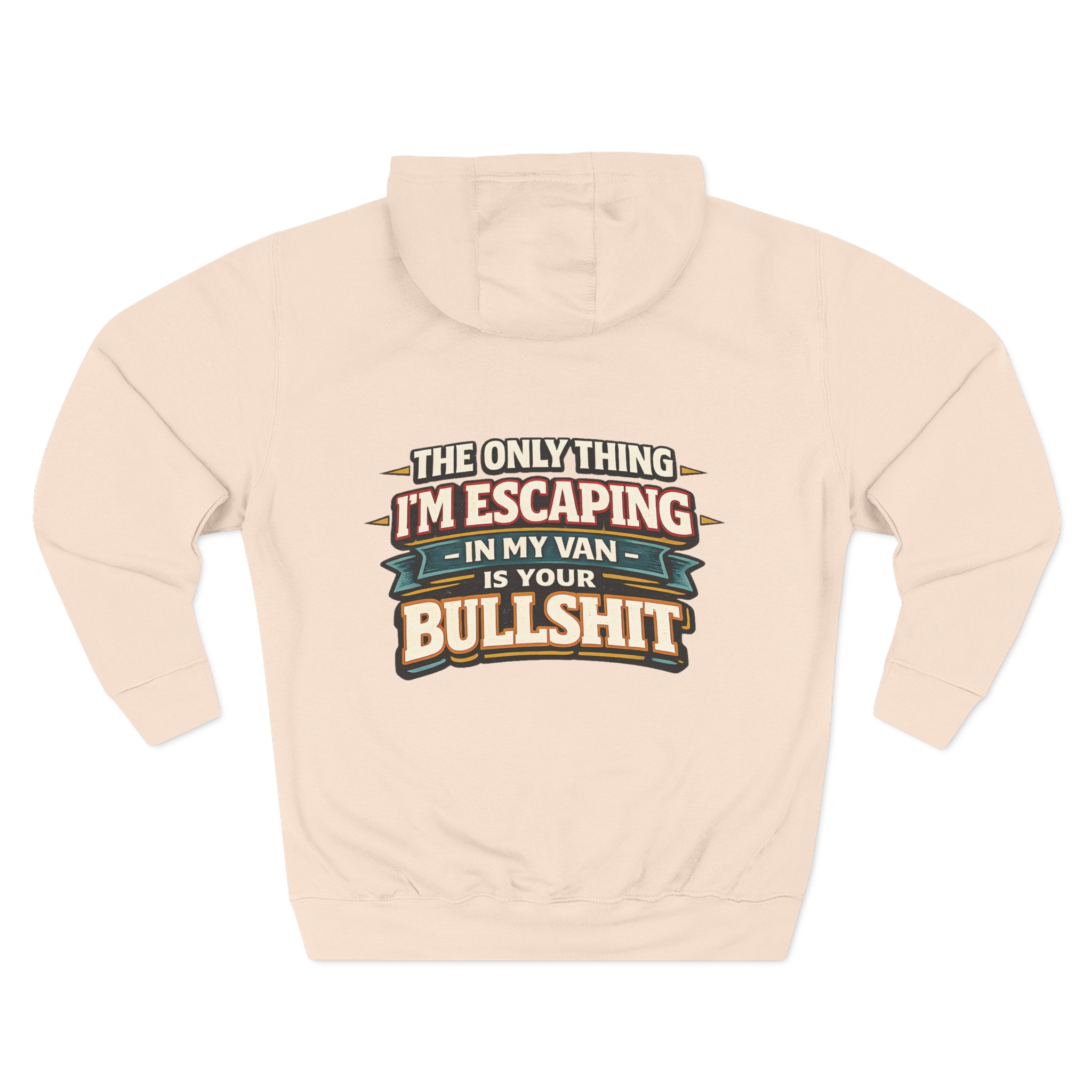4163392396448949834_2048.jpeg Three-Panel Fleece Hoodie - "The Only Thing I´m Escaping" Design F**K-Line