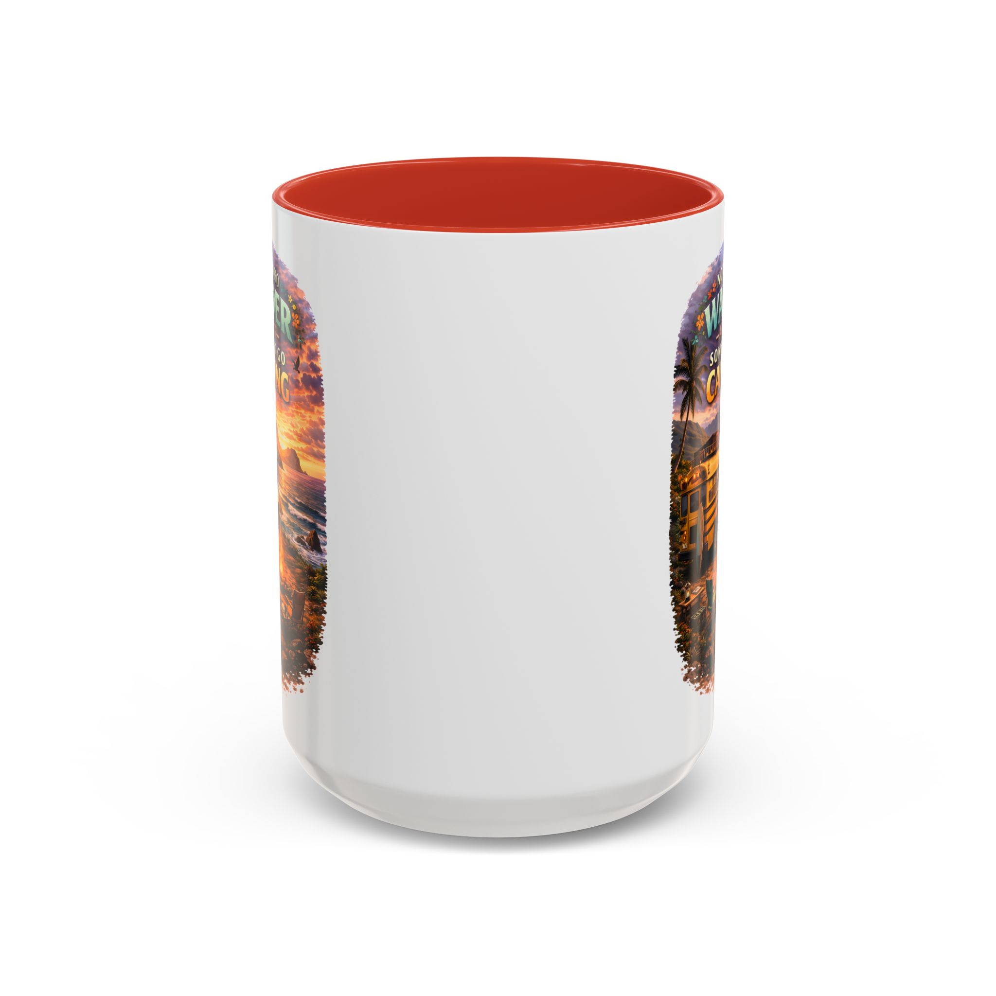 Accent Coffee Mug (11, 15oz) — "Not All Who Wander Are Lost" Design Scenic-Line