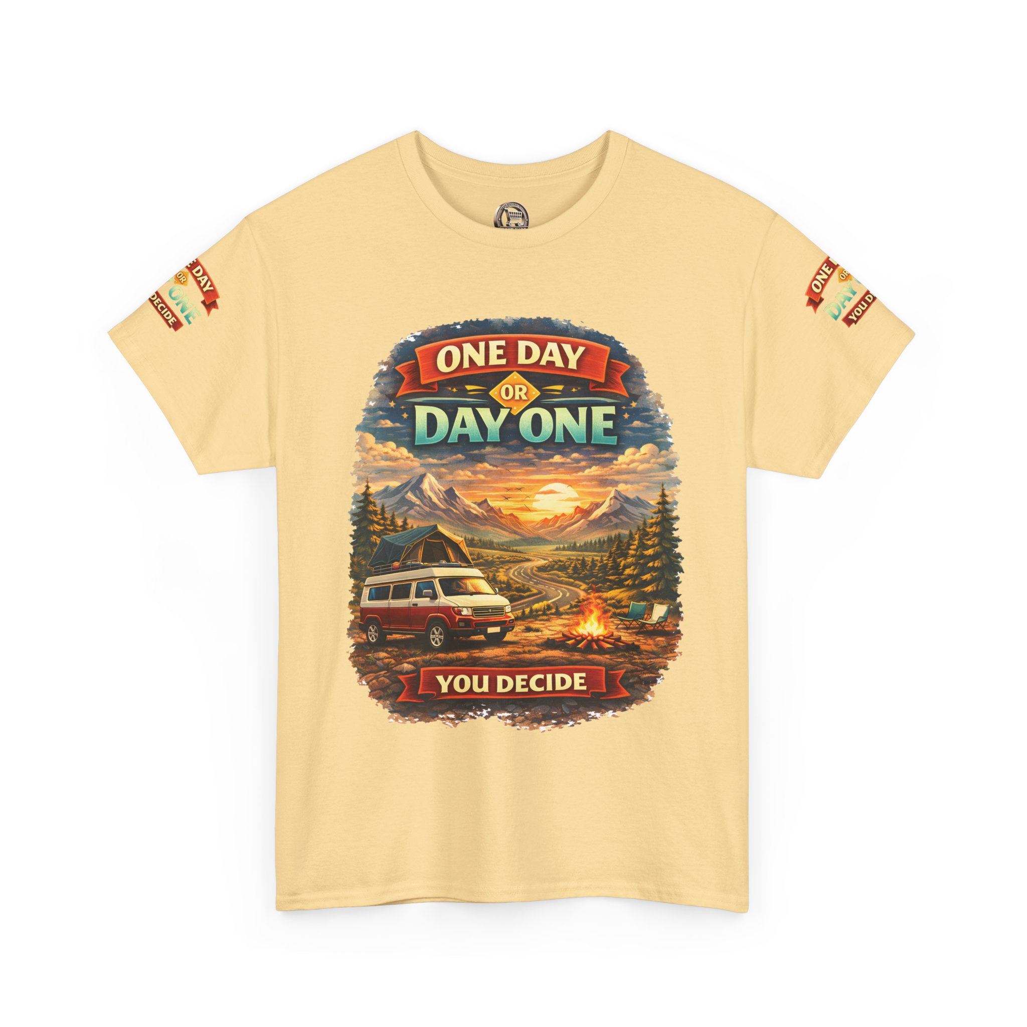 4188334979522965499_2048.jpeg Unisex Heavy Cotton Tee — "One Day Or Day One" Design Scenic-Line