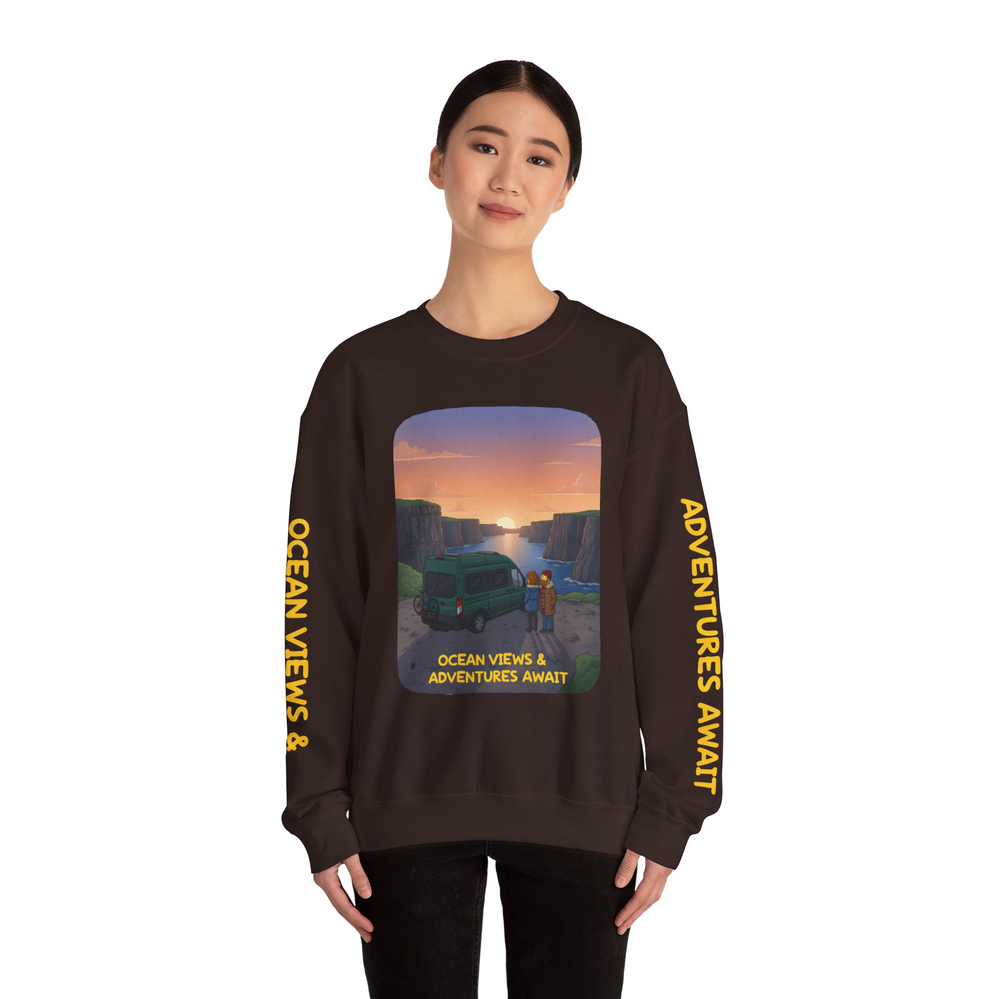 4188678923896263847_2048.jpeg Unisex Heavy Blend™ Crewneck Sweatshirt — "Ocean Views-Adventures Awaits" Design Sitcom-Line