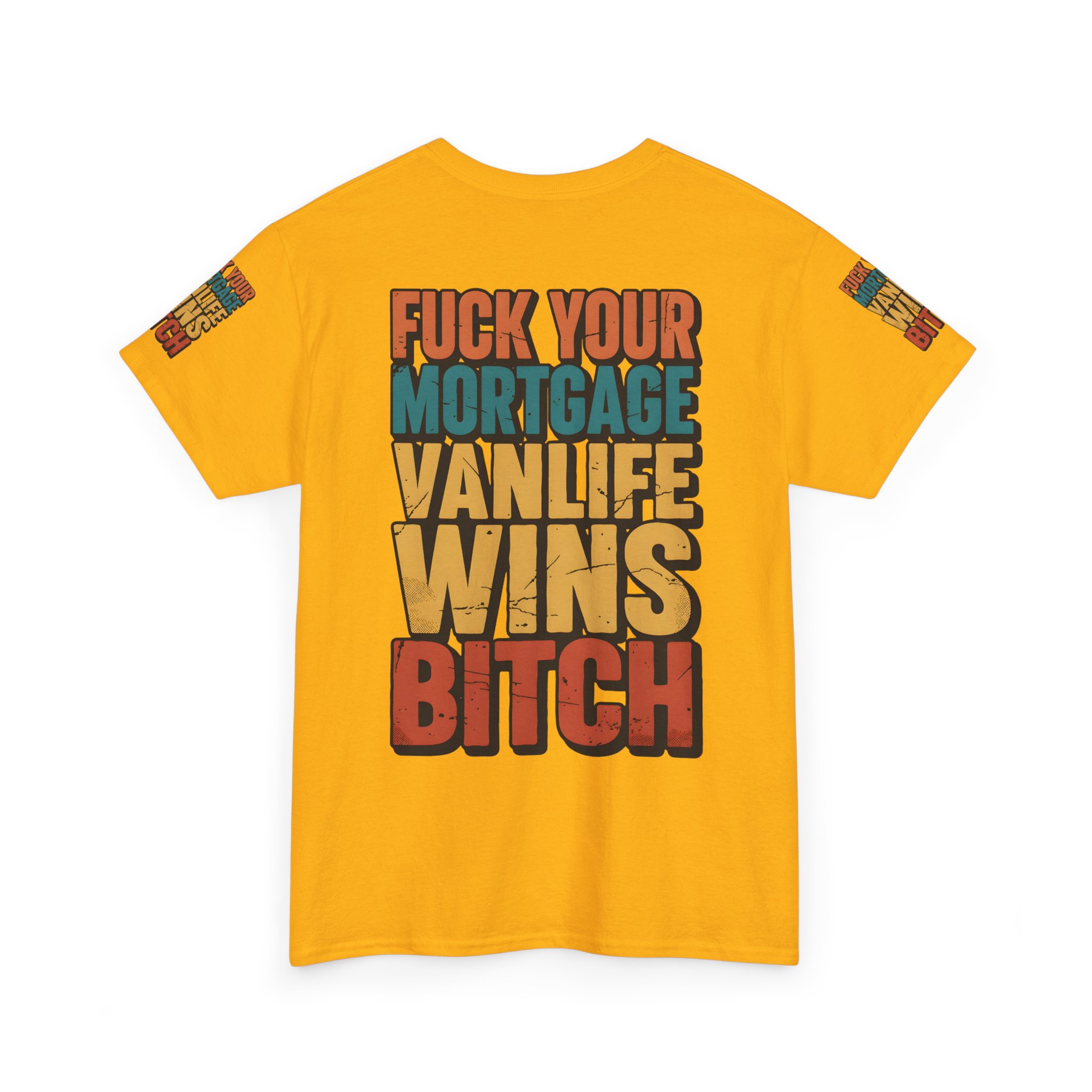Unisex Heavy Cotton Tee — "Fuck Your Mortgage" Design F**K-Line