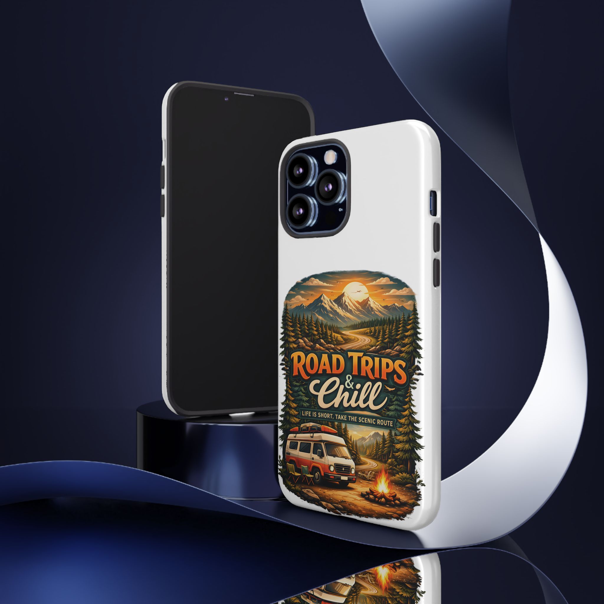 Phone Case — "Road Trips and Chill" (Design Scenic-Line)