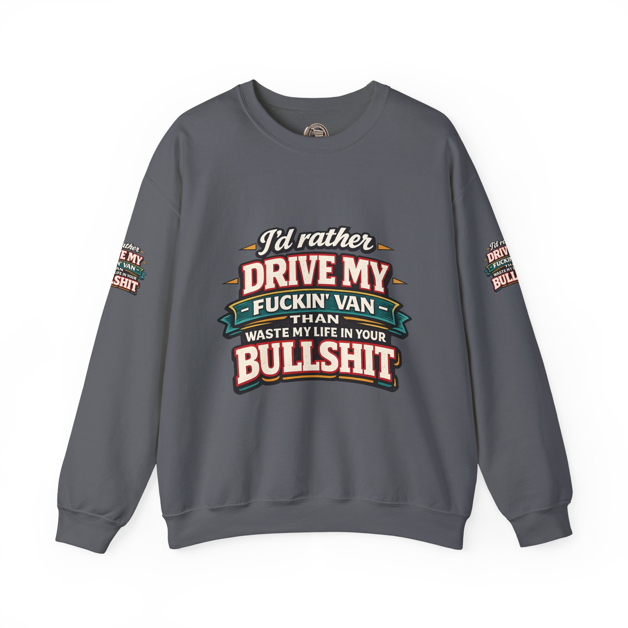4199509961689244823_2048.jpeg Unisex Heavy Blend™ Crewneck Sweatshirt — "I´d Rather Drive My Fucking Van" Design F**K-Line
