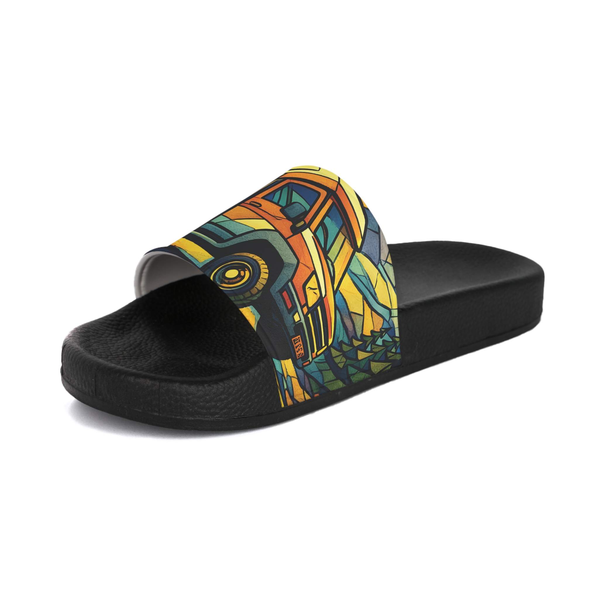 4203336678009405108_2048.jpeg Women's Slide Sandals - Vintage Camper Slides (Cubic-Line)