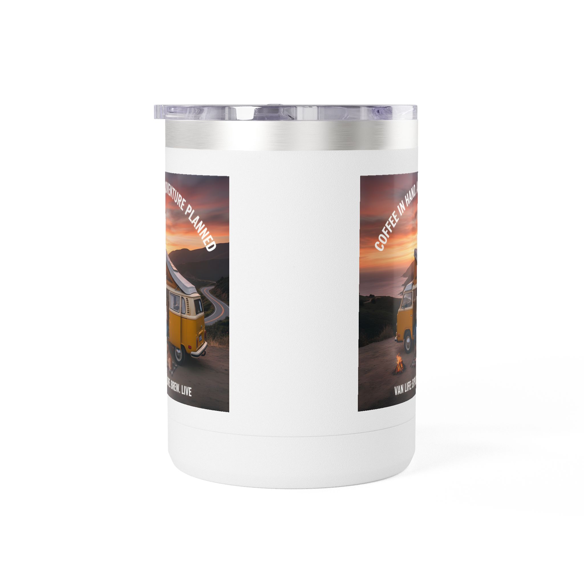 Coffee Mug Tumbler, 15oz — "Coffee in Hand, Adventure Planned"
