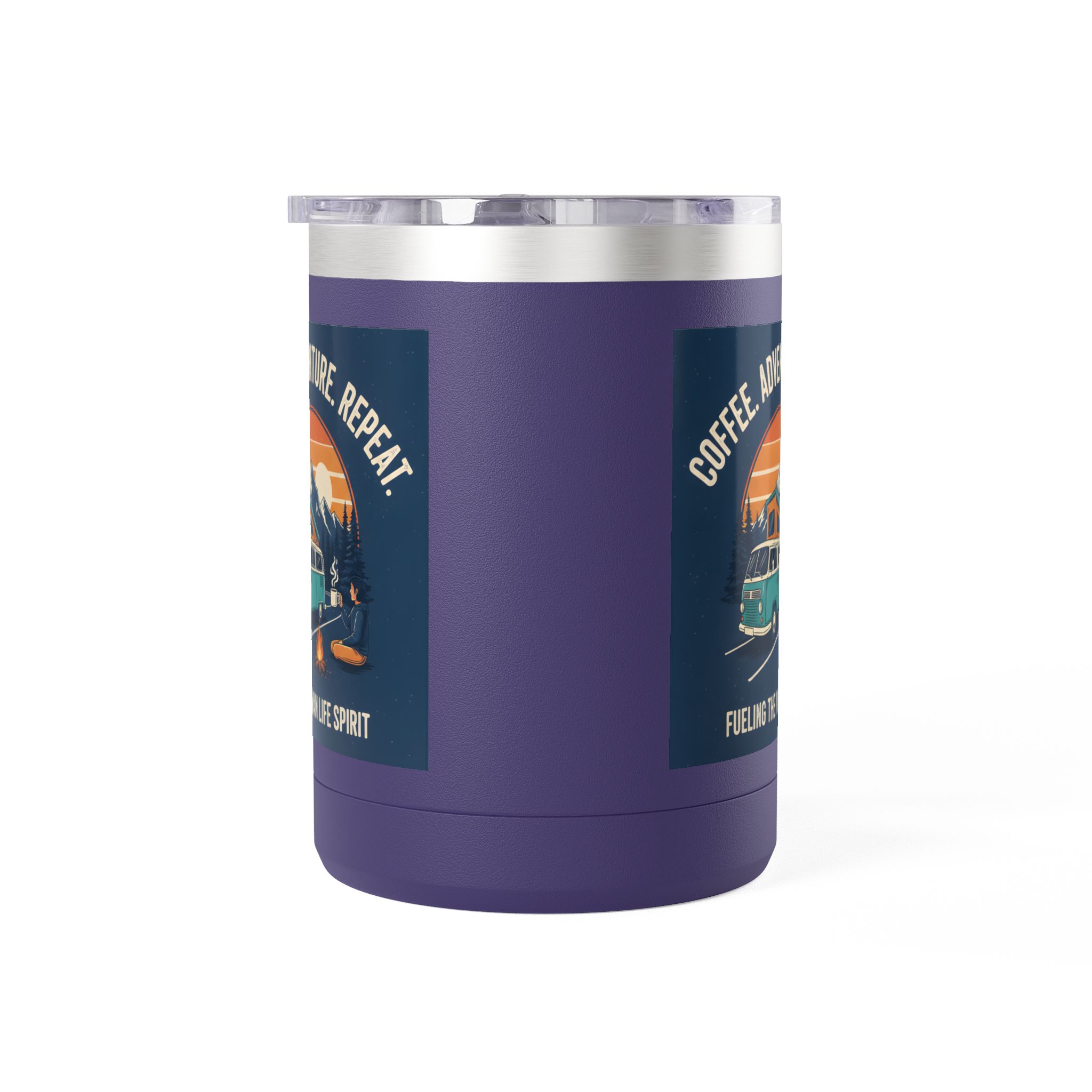 Coffee Mug Tumbler, 15oz — “Coffee. Adventure. Repeat.”
