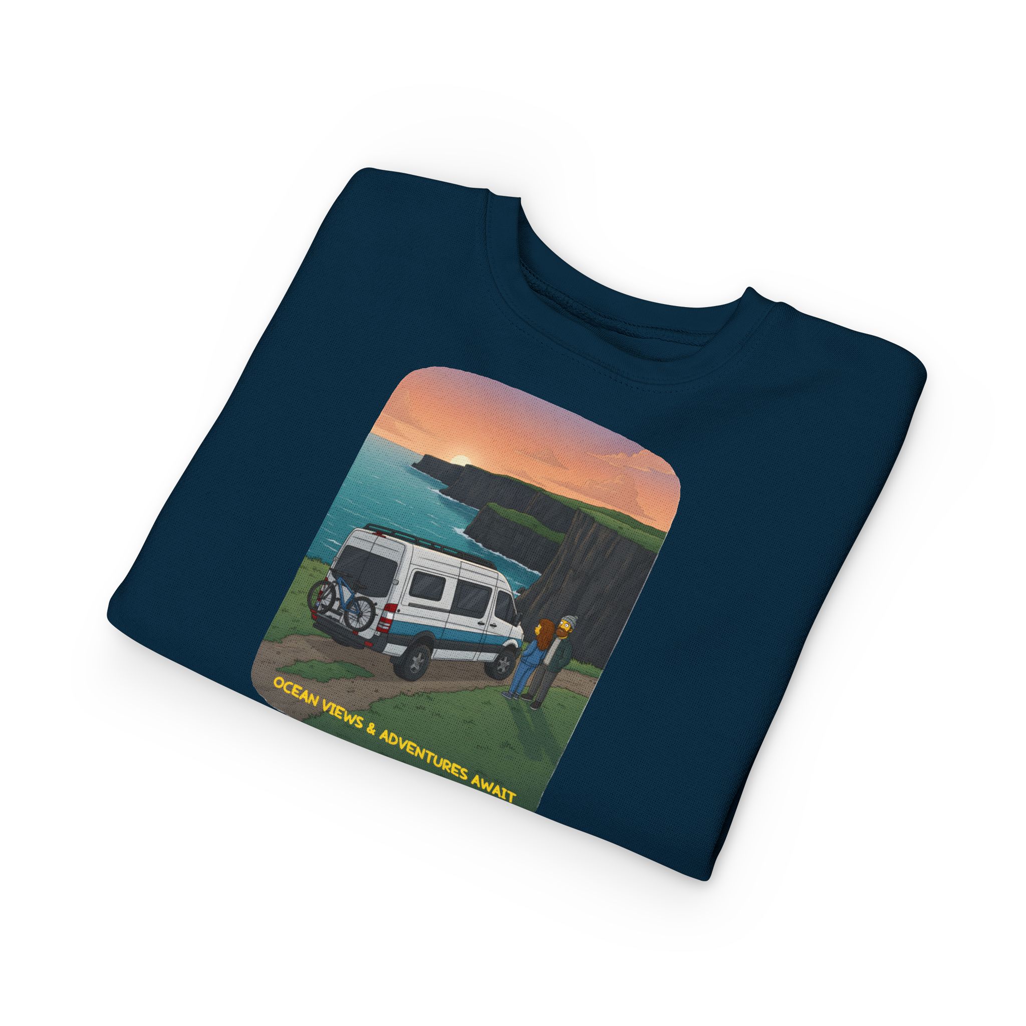 Toddler Sweatshirt - "Ocean Views-Adventures Awaits" (Design Sitcom-Line)