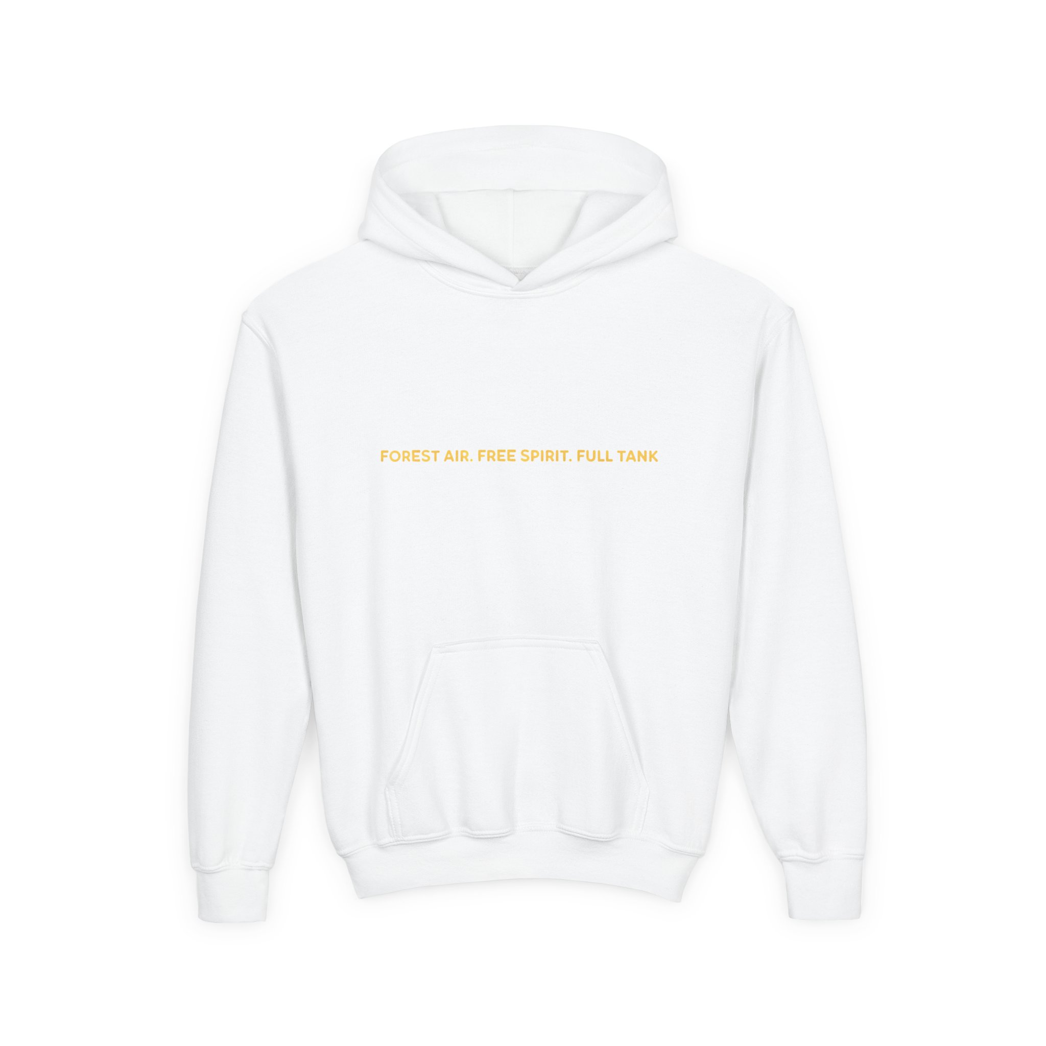 Youth Hoodie(Gildan) – "Forest Air Free Spirit Full Tank" (Design Sitcom-Line)