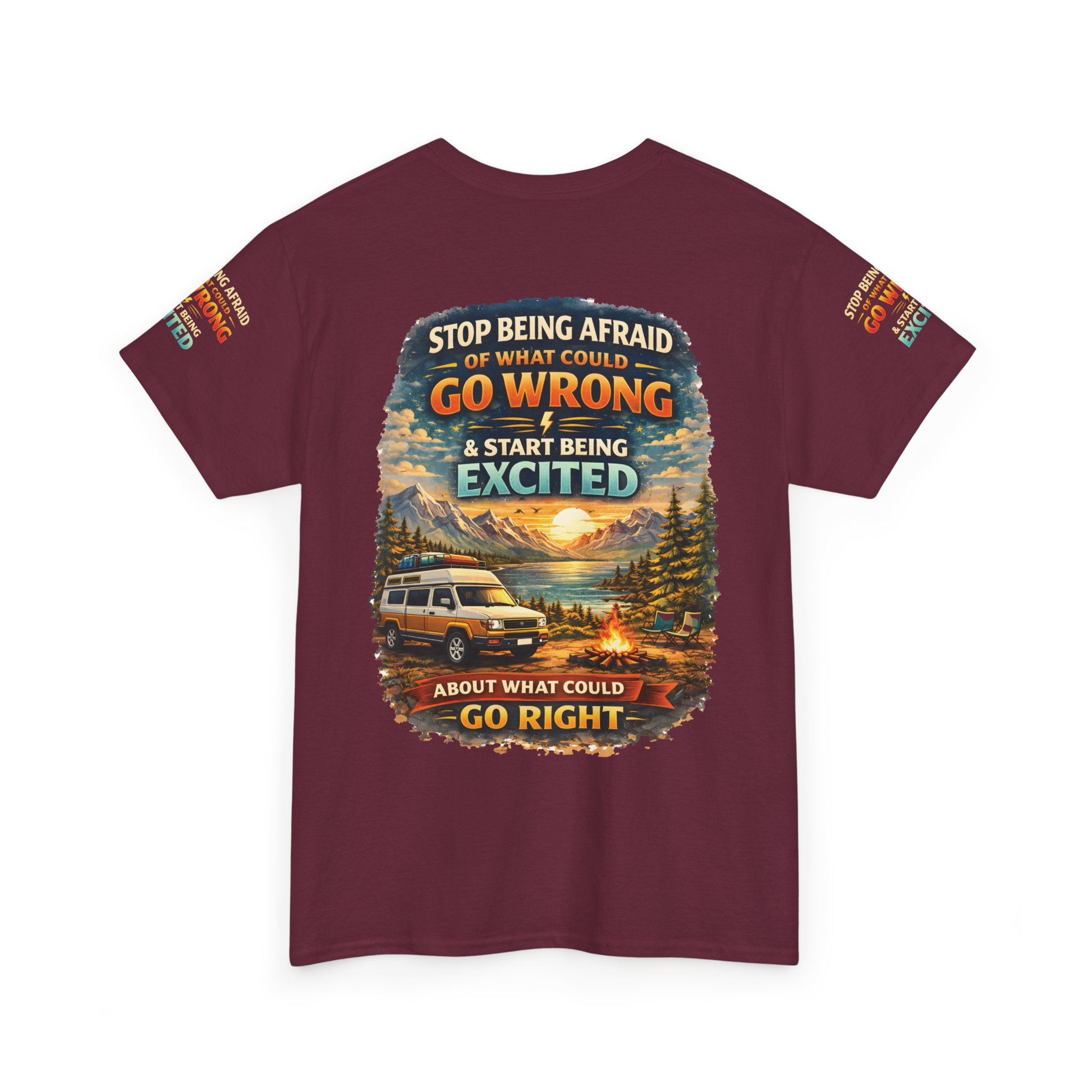 4242550916216446238_2048.jpeg Unisex Heavy Cotton Tee — "Stop Being Afraid Of What Could Go Wrong" Design Scenic-Line