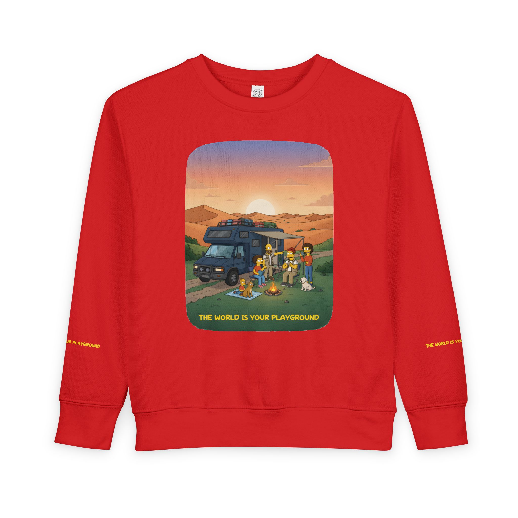 Toddler Sweatshirt - "The World Is Your playground" (Design Sitcom-Line)