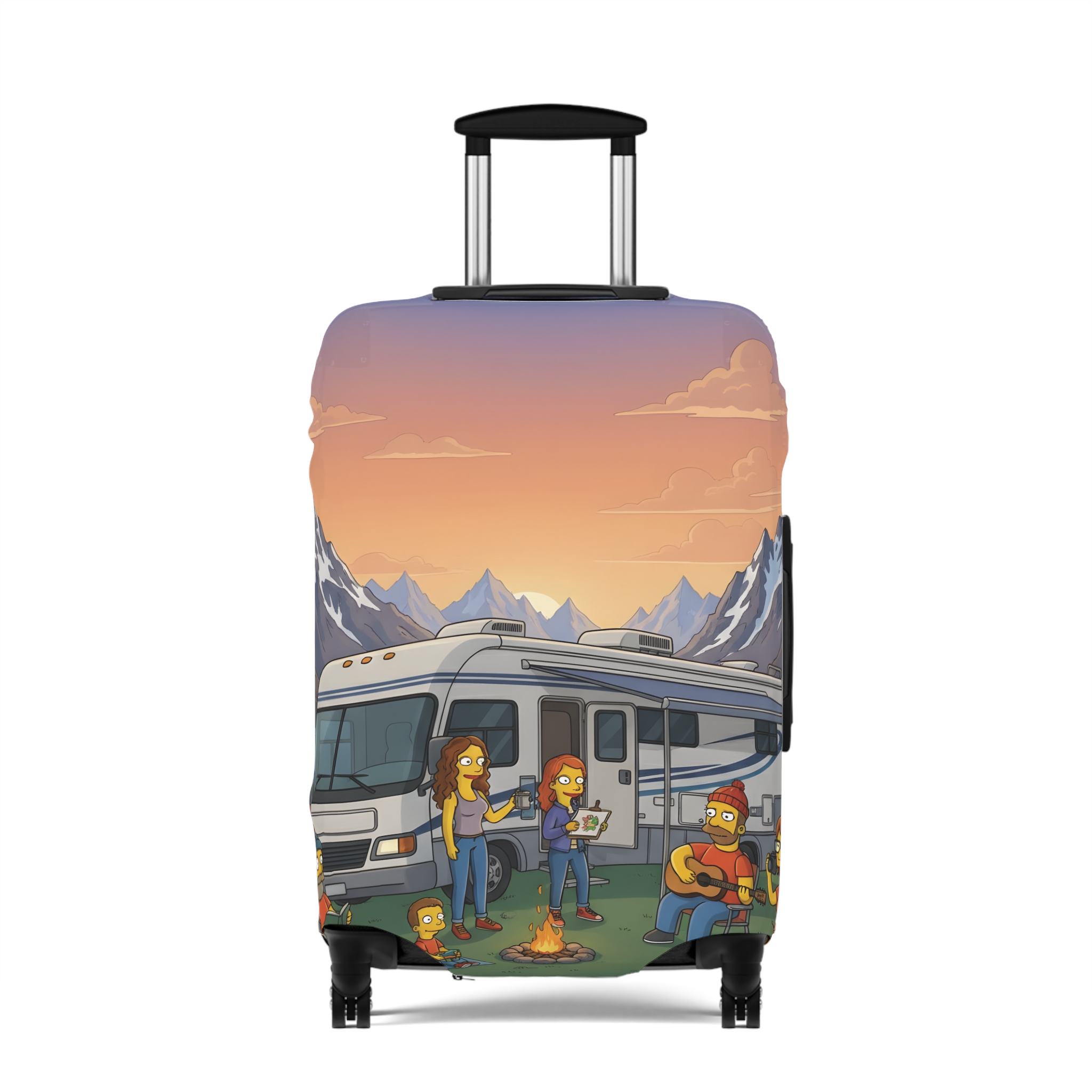 4265328819306581555_2048.jpeg Luggage Cover — Adventure Camper Sketch Travel Suitcase(Design Sitcom-Line)