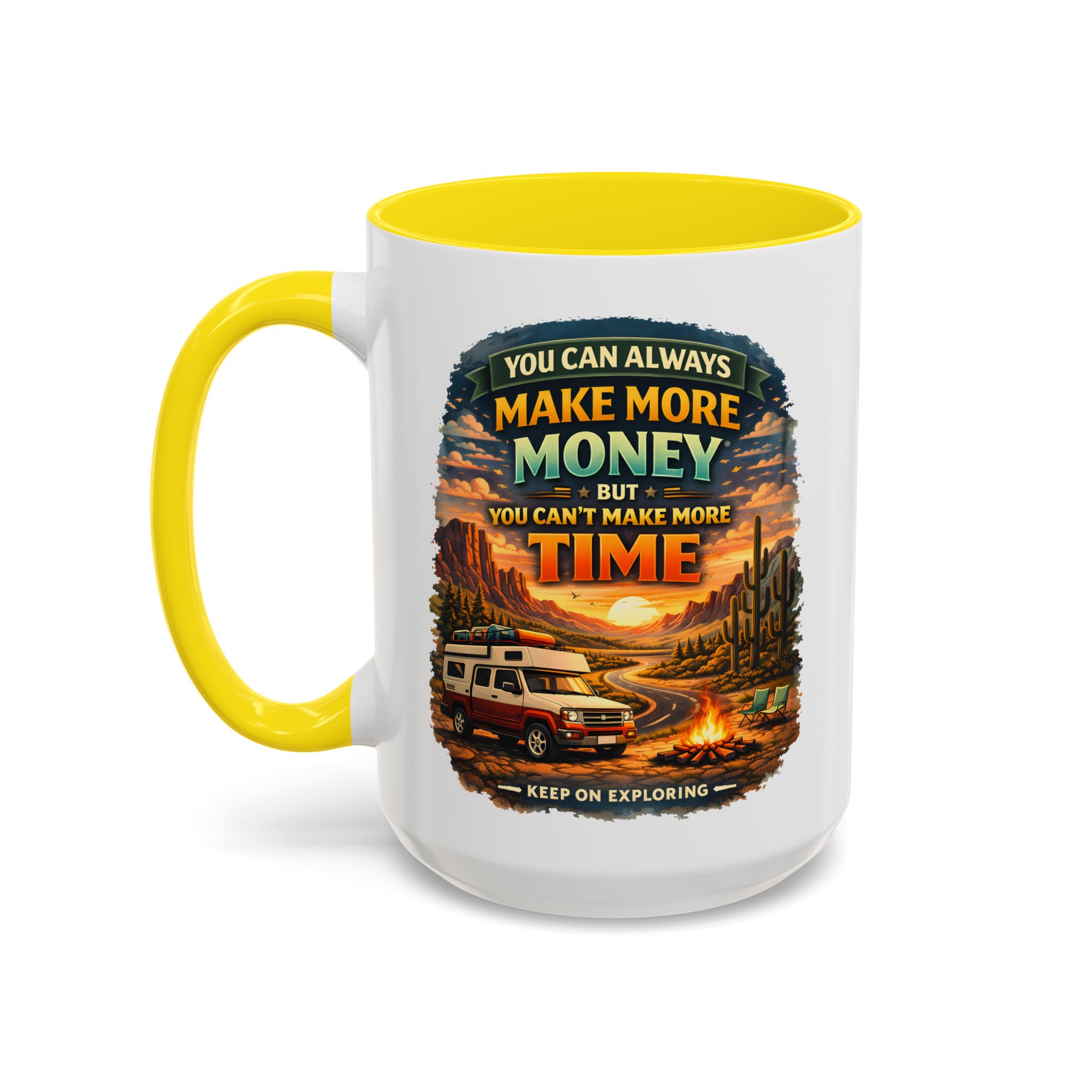 4265430049519584841_2048.jpeg Accent Coffee Mug (11, 15oz) — "You Can Always Make More Money" Design Scenic-Line