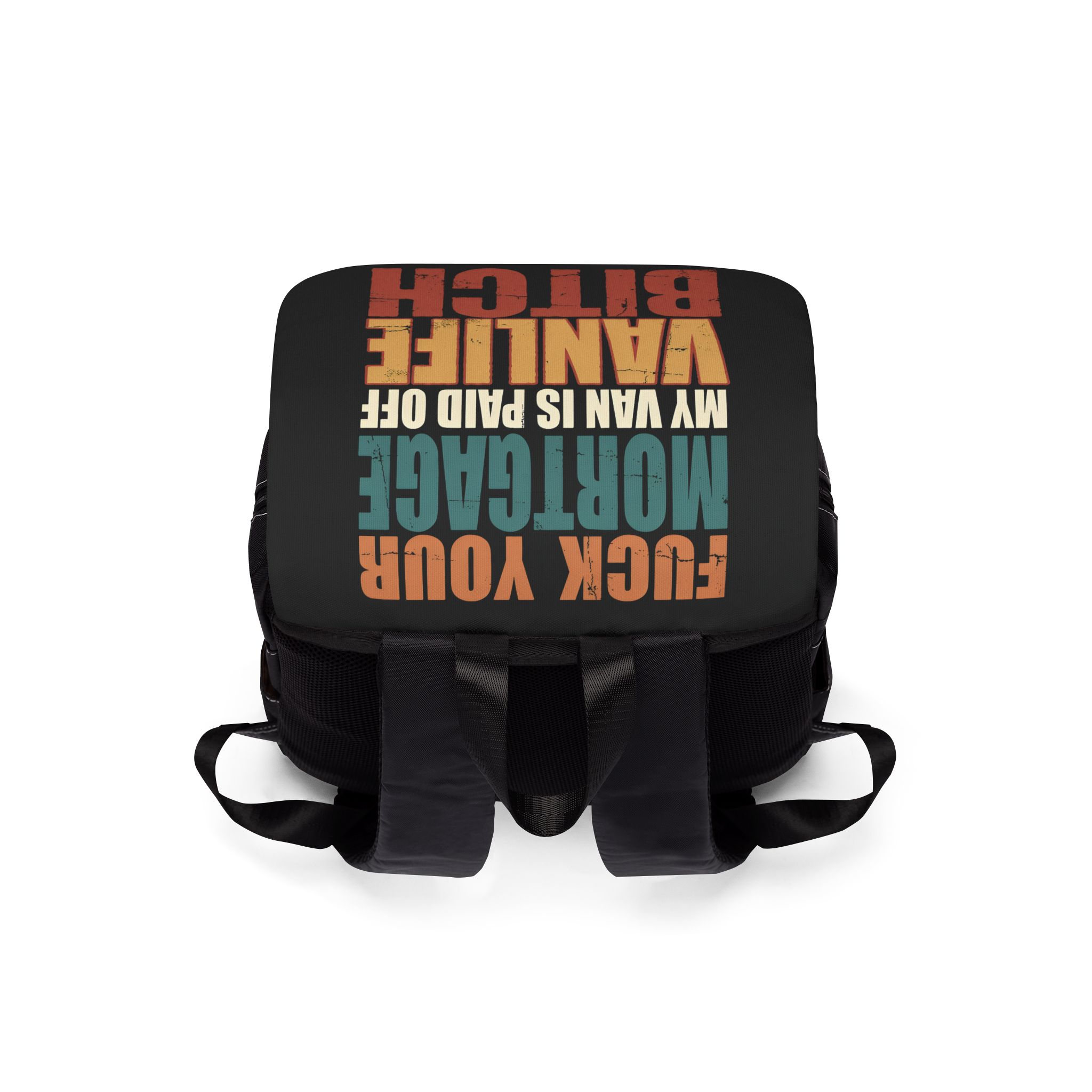 4267740893461486822_2048.jpeg Unisex Casual Shoulder Backpack — "Fuck Your Mortgage" Design F**K-Line