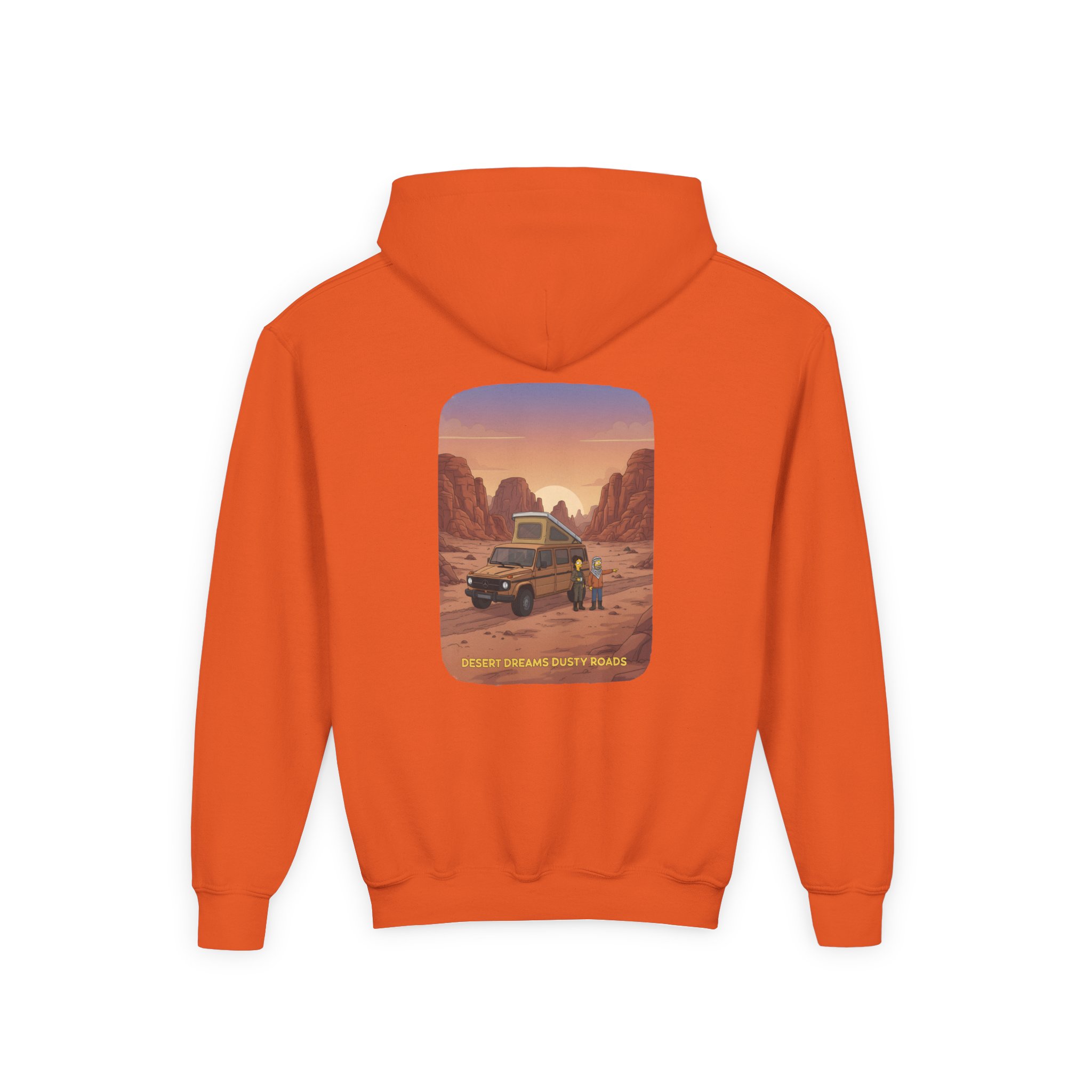 Youth Hoodie(Gildan) – "Desert Dreams Dusty Roads" (Design Sitcom-Line)