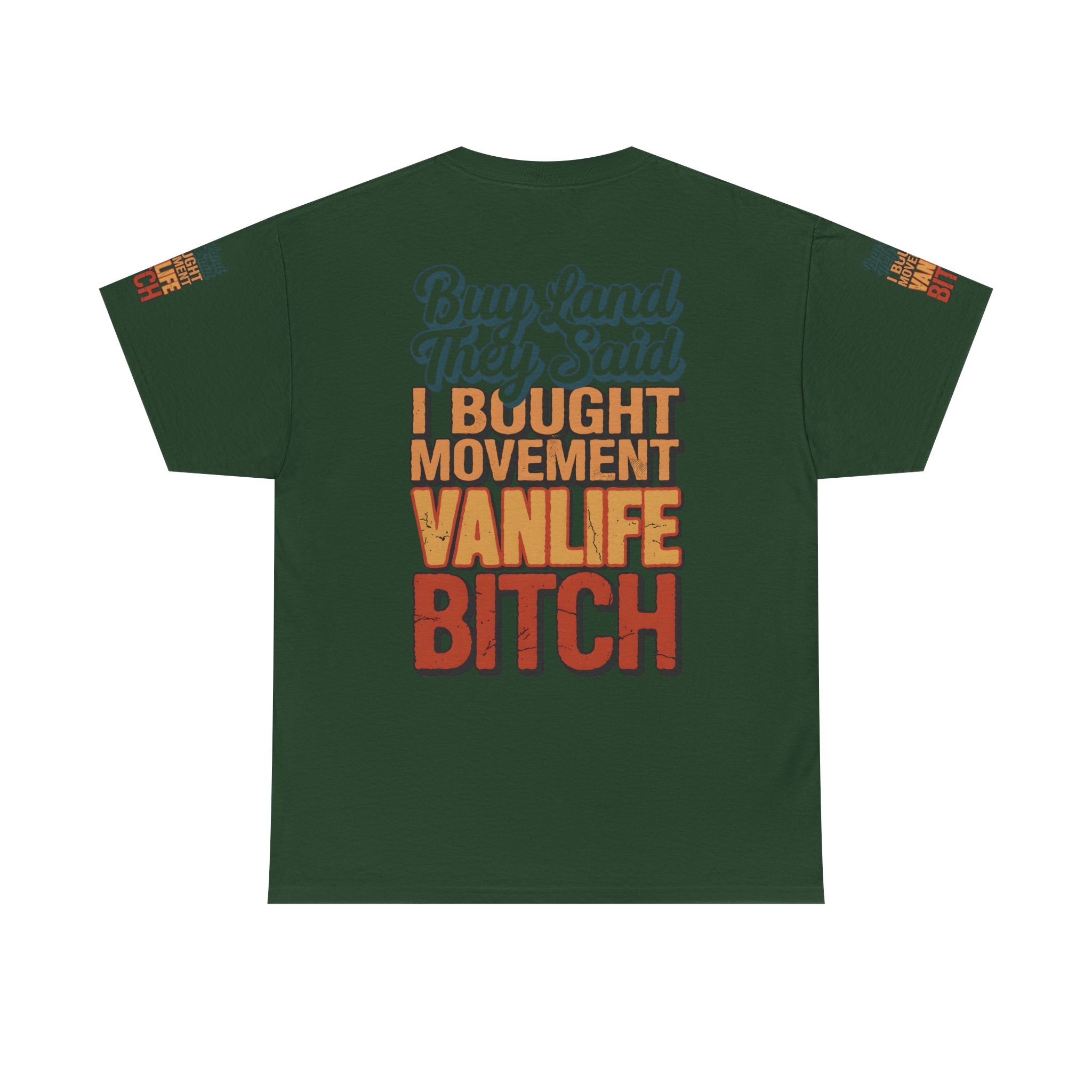Unisex Heavy Cotton Tee — "Buy Land They Said" Design F**K-Line