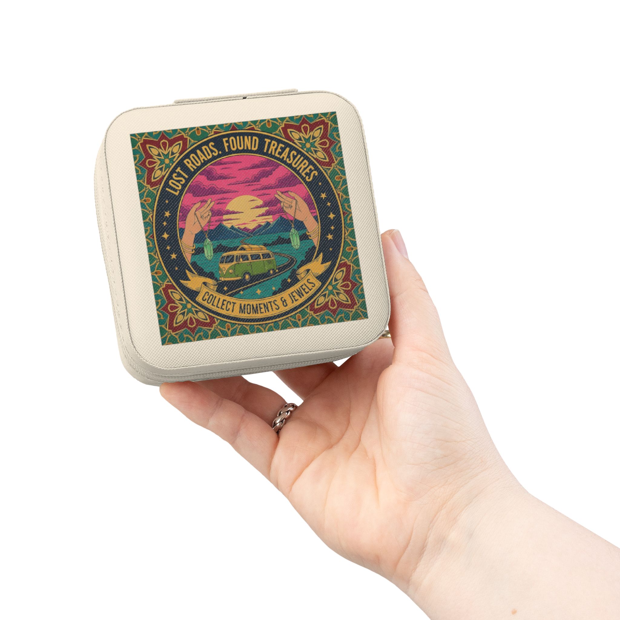 Jewelry Travel Case — Retro Camper Sunset Design