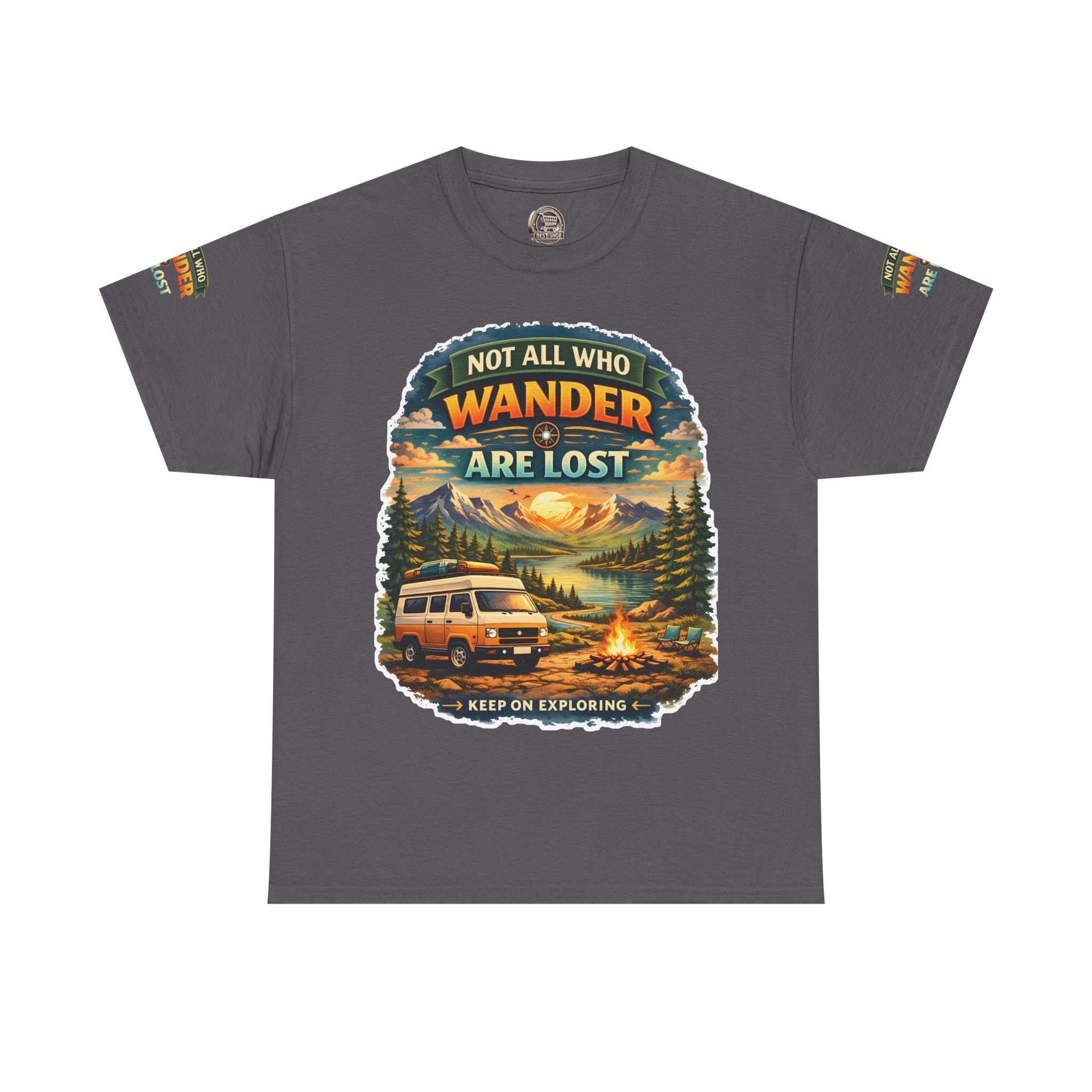 430184809076617646_2048.jpeg Unisex Heavy Cotton Tee — "Not All Who Wander Are Lost" Design Scenic-Line