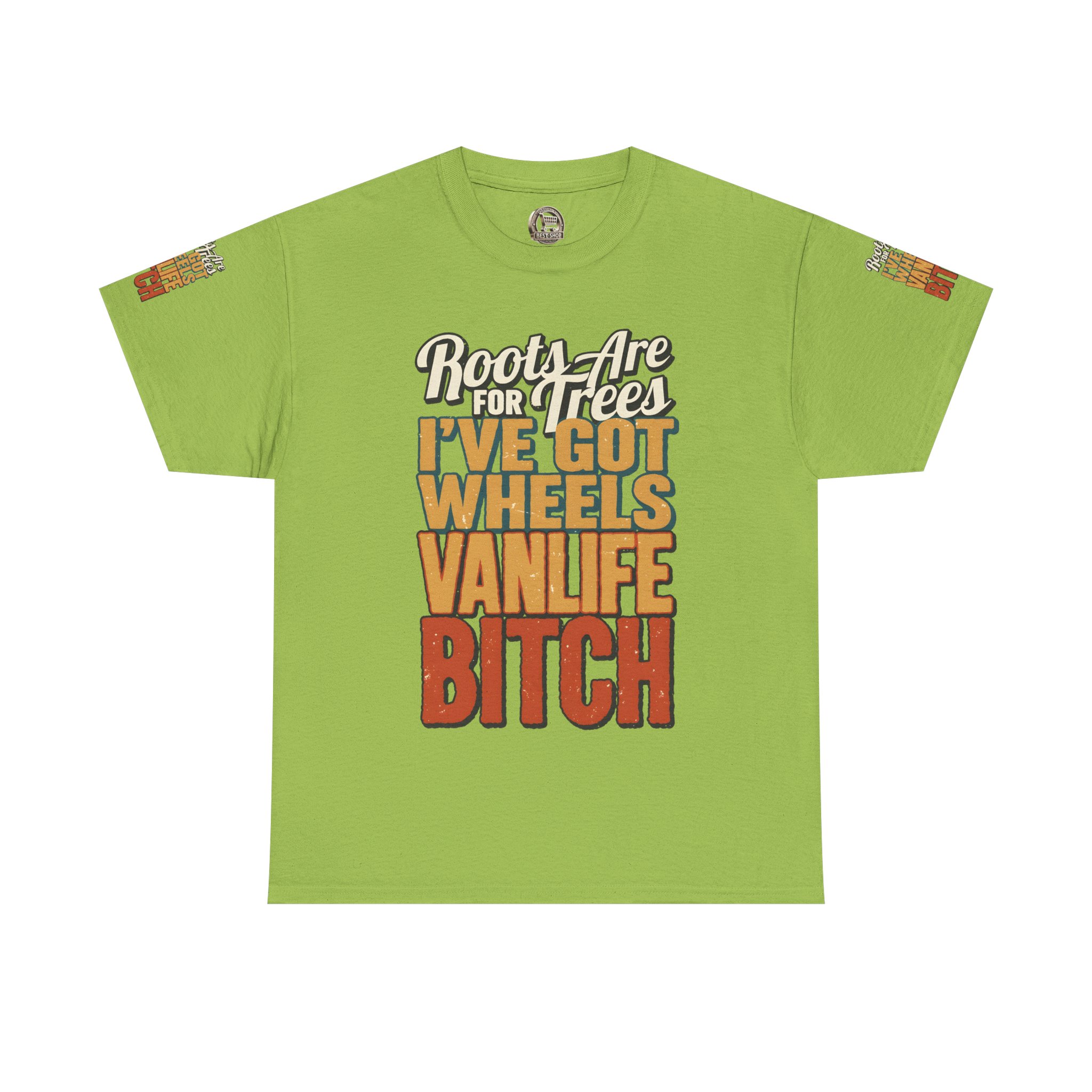 Unisex Heavy Cotton Tee — "Roots Are For Trees" Design F**K-Line
