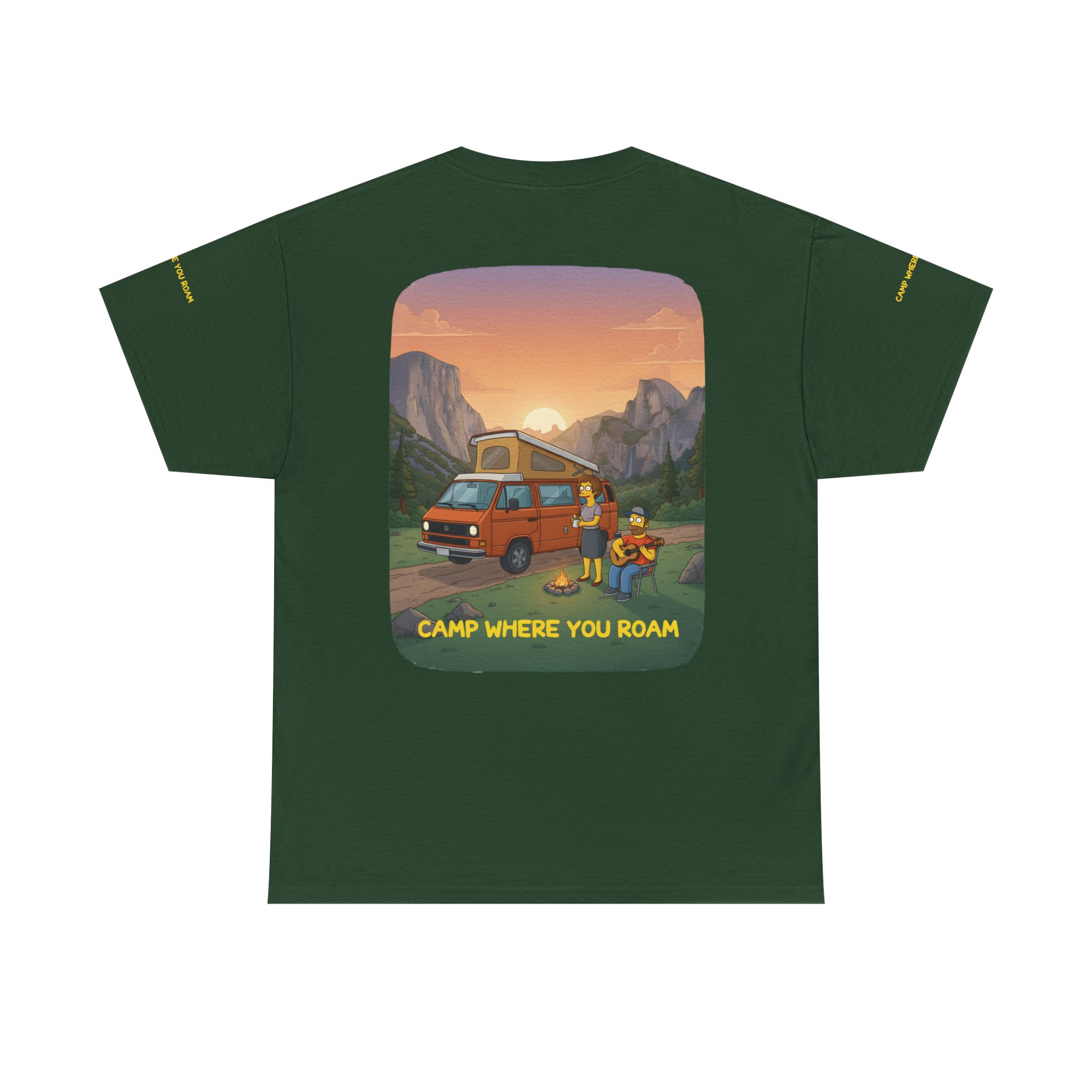 Unisex Heavy Cotton Tee — "Camp Where You Roam" Design Sitcom-Line