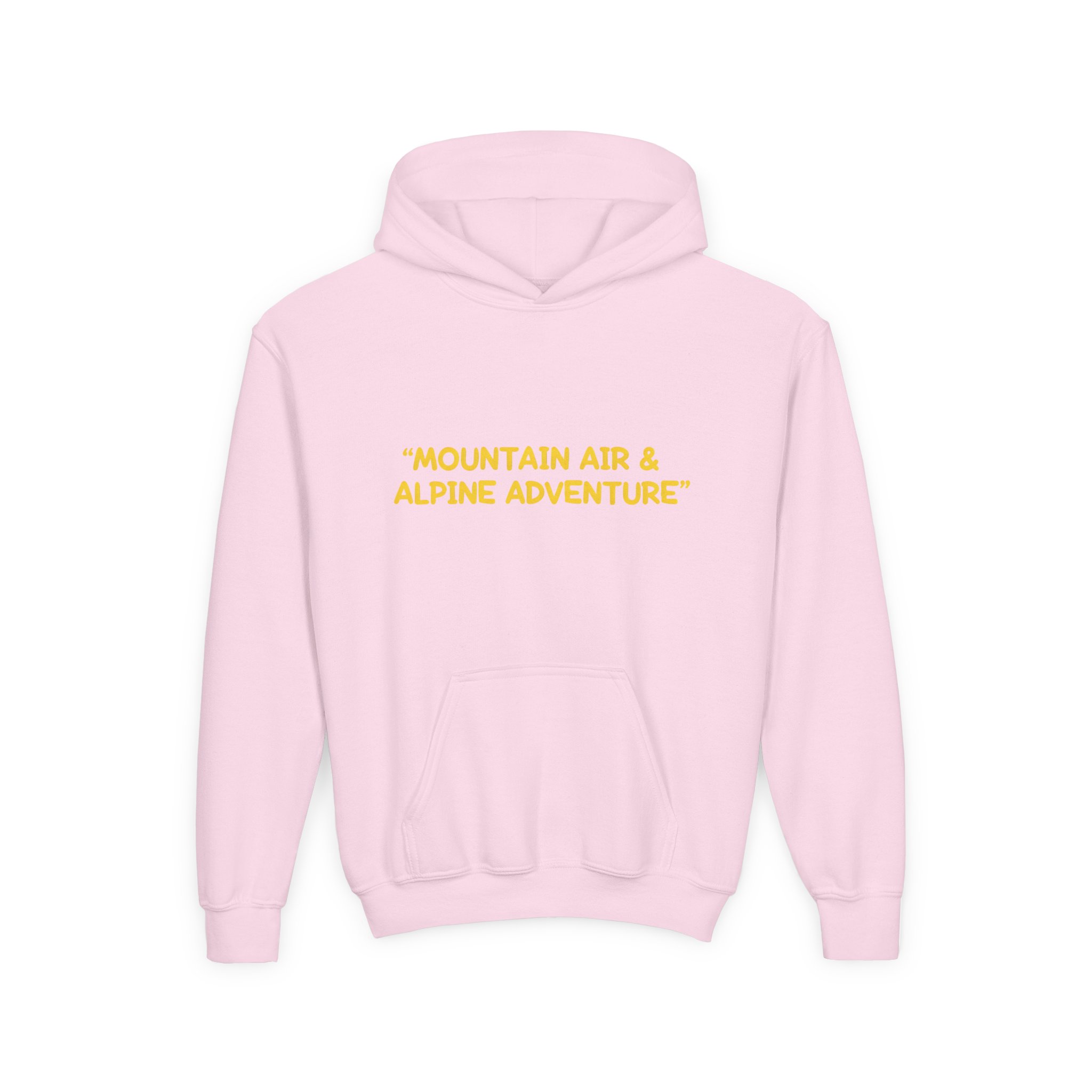 Youth Hoodie(Gildan) – "Mountain Air-Alpine Adventure" (Design Sitcom-Line)