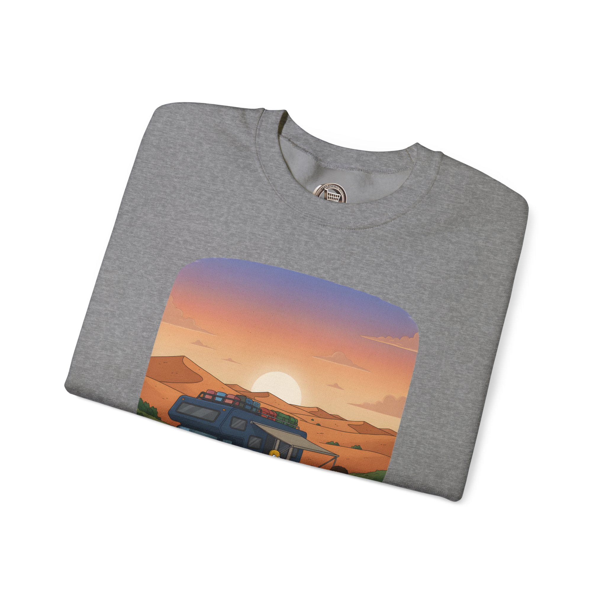 Unisex Heavy Blend™ Crewneck Sweatshirt — "The World Is Your playground" Design Sitcom-Line