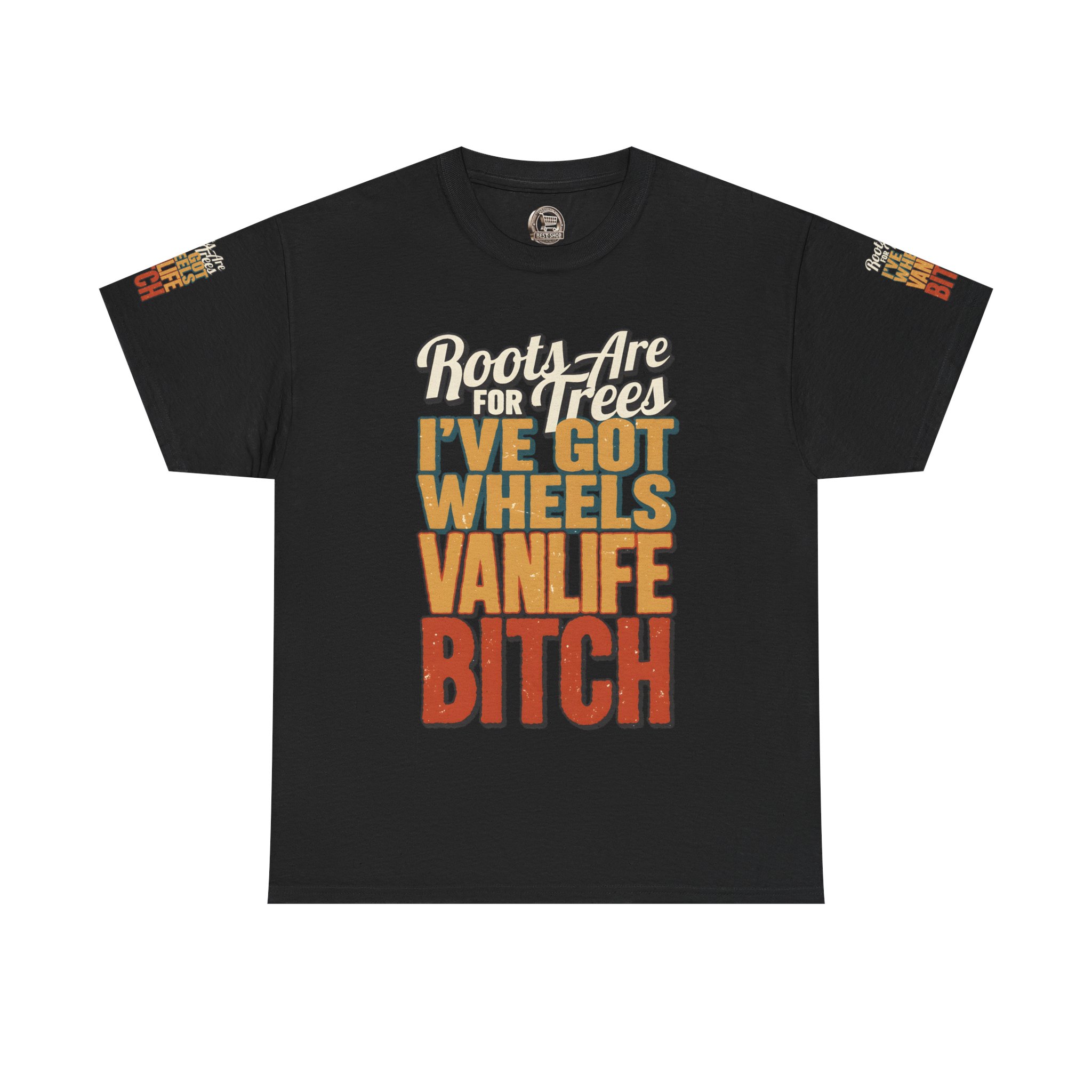 Unisex Heavy Cotton Tee — "Roots Are For Trees" Design F**K-Line