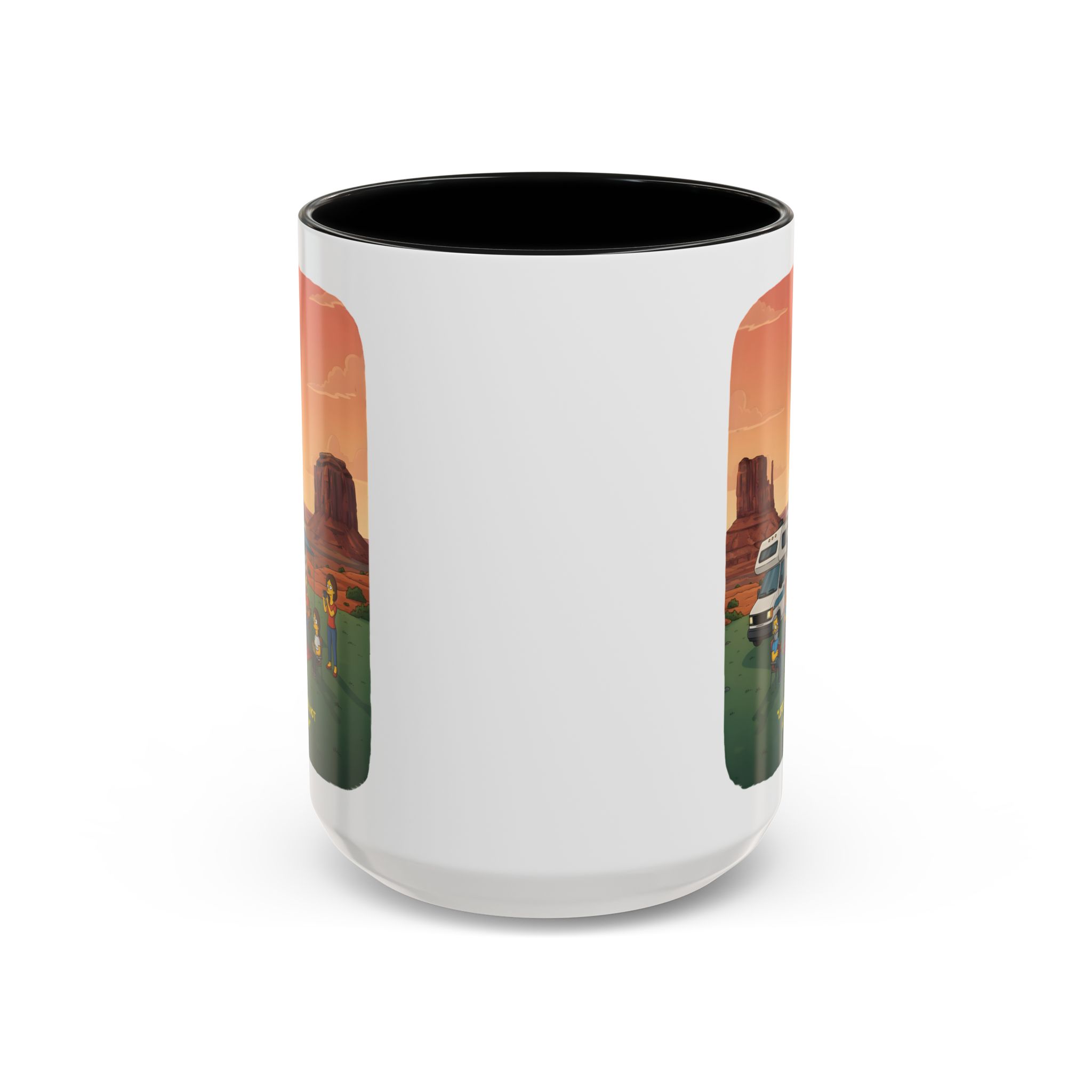 Accent Coffee Mug (11, 15oz) — "Life Is A Journey-Not A Destination" Design Sitcom-Line