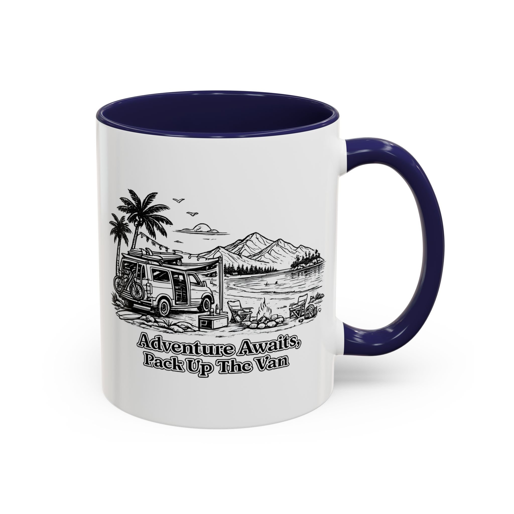 4387603783312715187_2048.jpeg Accent Coffee Mug (11, 15oz) — "Adventure Awaits,Pack Up The Van" Design Minimal-Line