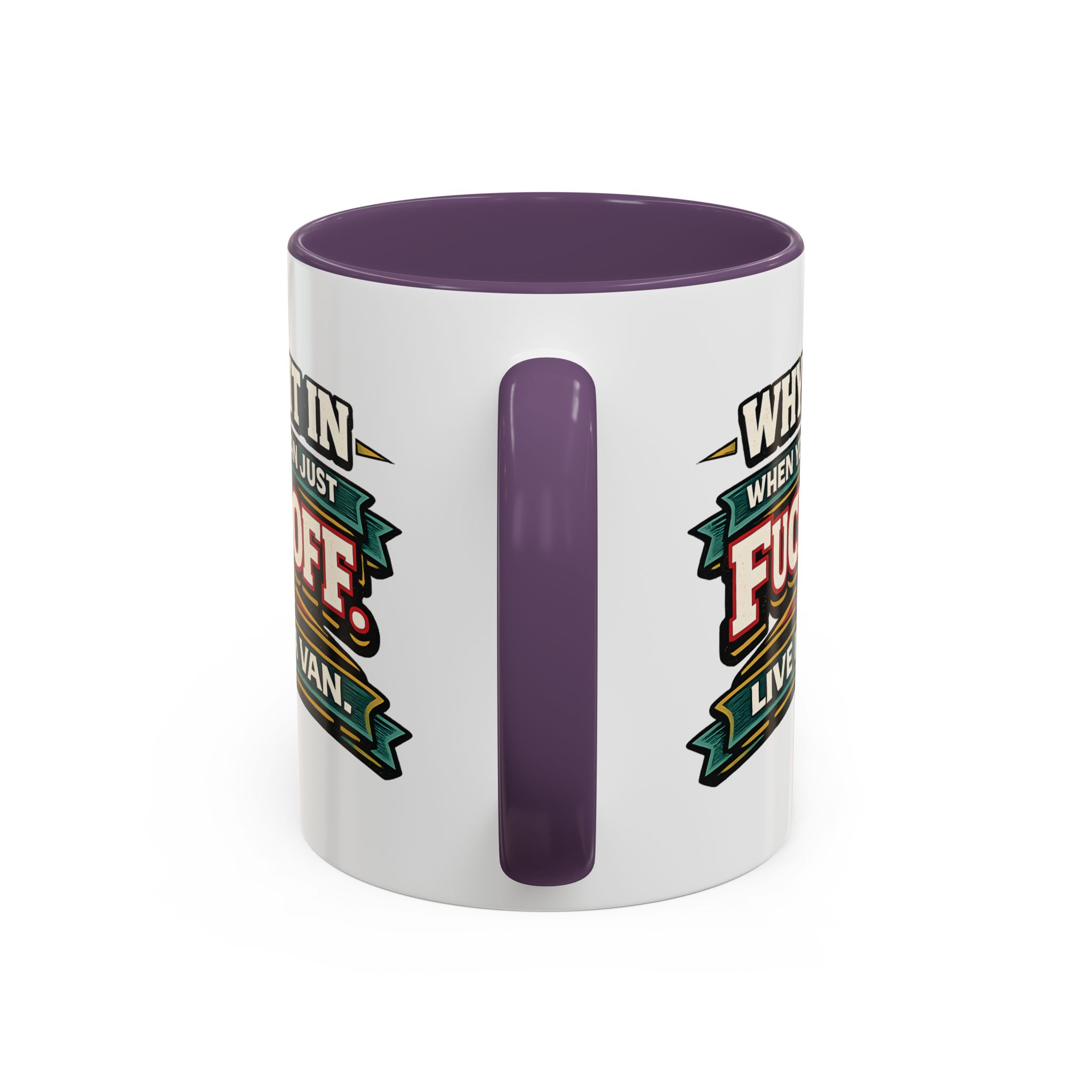 Accent Coffee Mug (11, 15oz) — "Why Fit In" Design F**K-Line