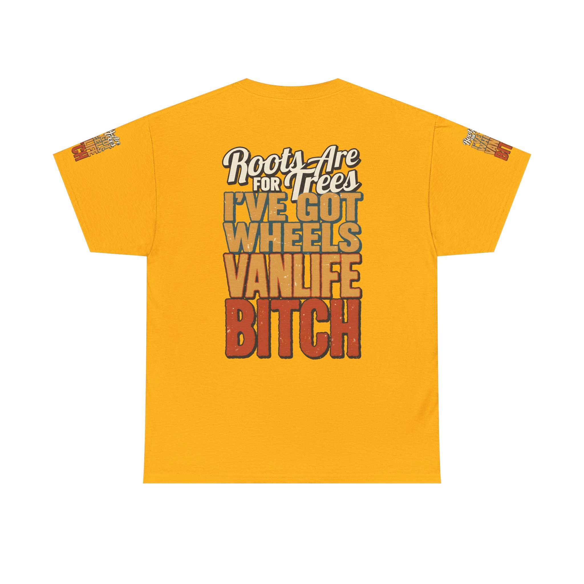 Unisex Heavy Cotton Tee — "Roots Are For Trees" Design F**K-Line