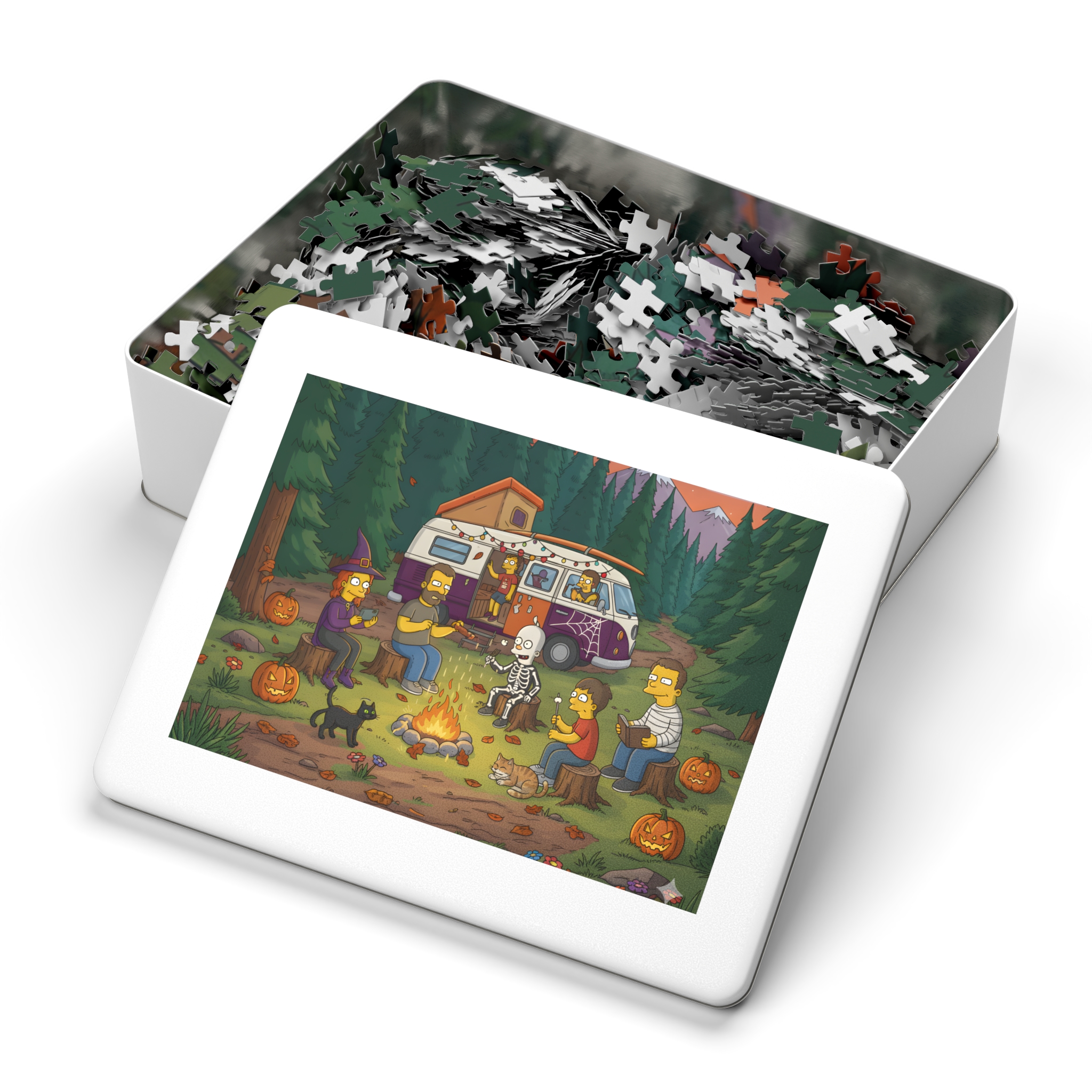 4395636338771924161_2048.jpeg Jigsaw Puzzle with Tin — Autumn Camping Jigsaw Halloween