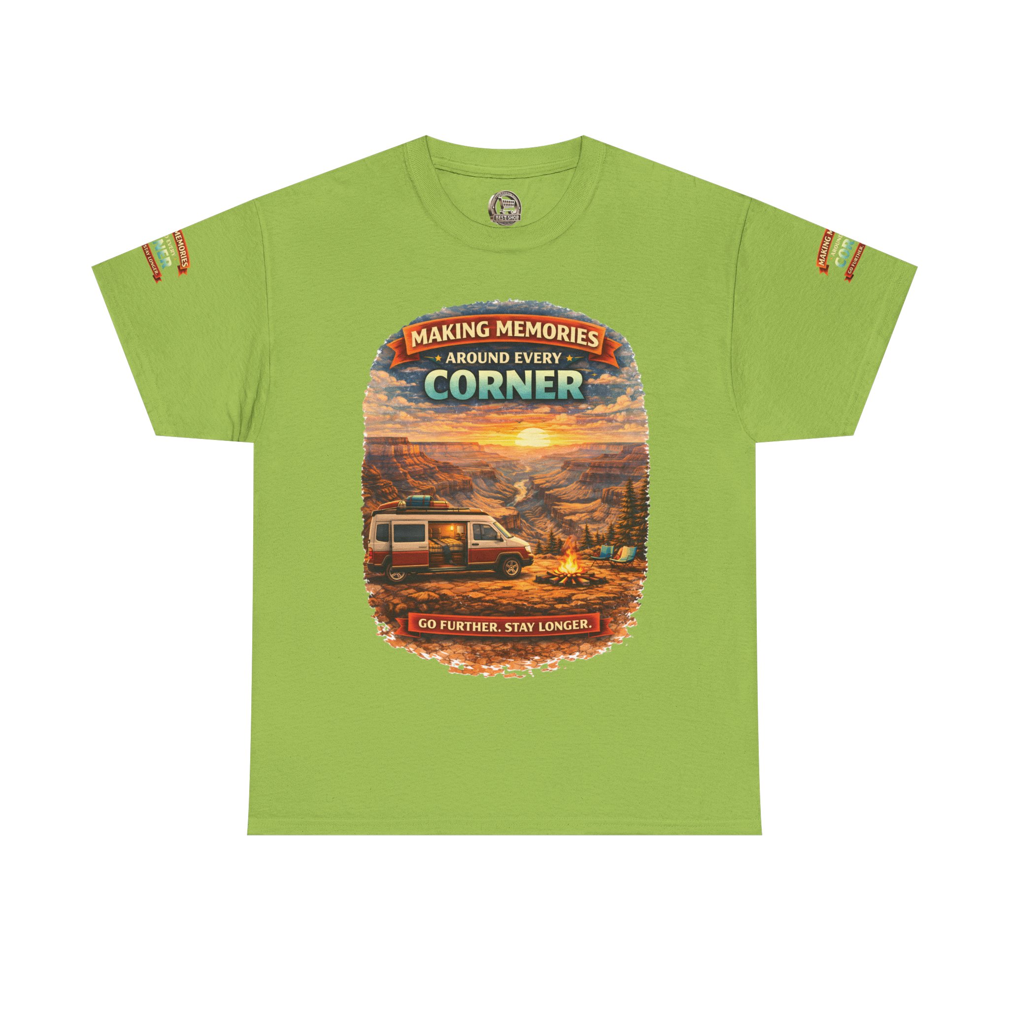 Unisex Heavy Cotton Tee — "Making Memories" Design Scenic-Line