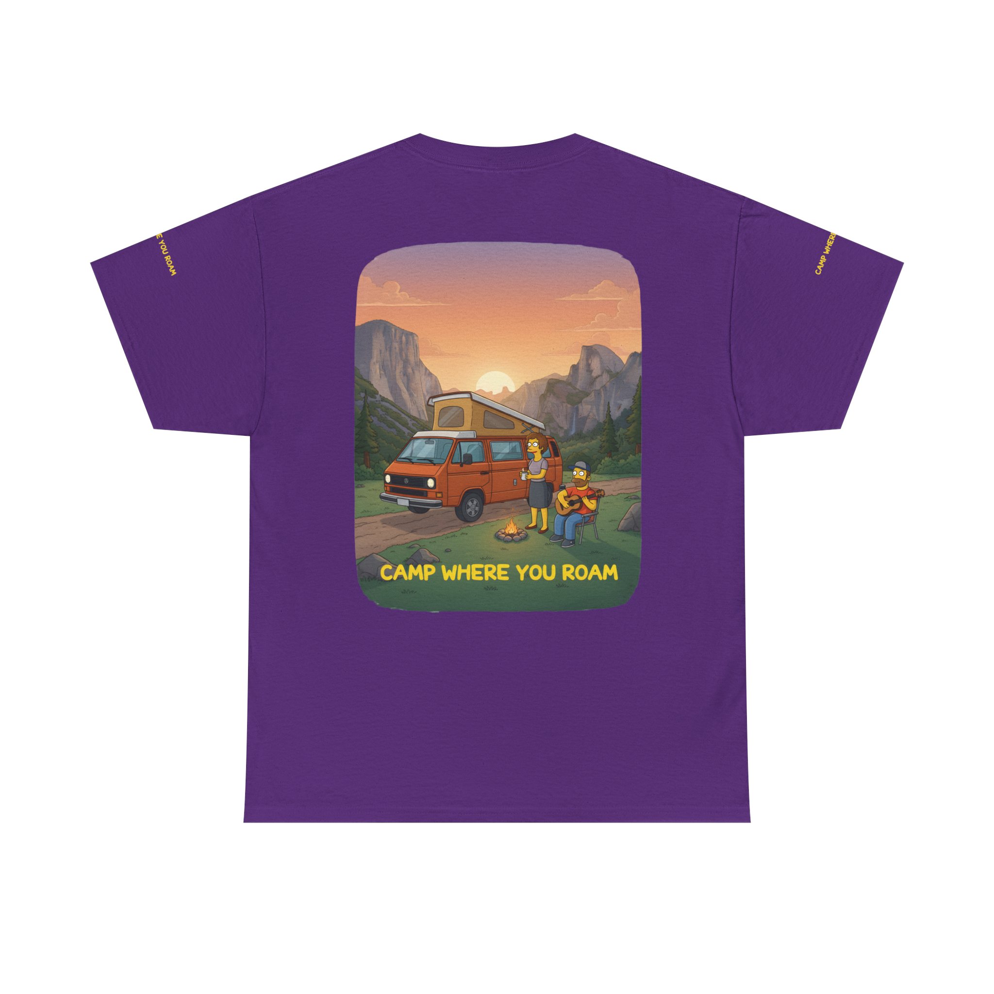 Unisex Heavy Cotton Tee — "Camp Where You Roam" Design Sitcom-Line