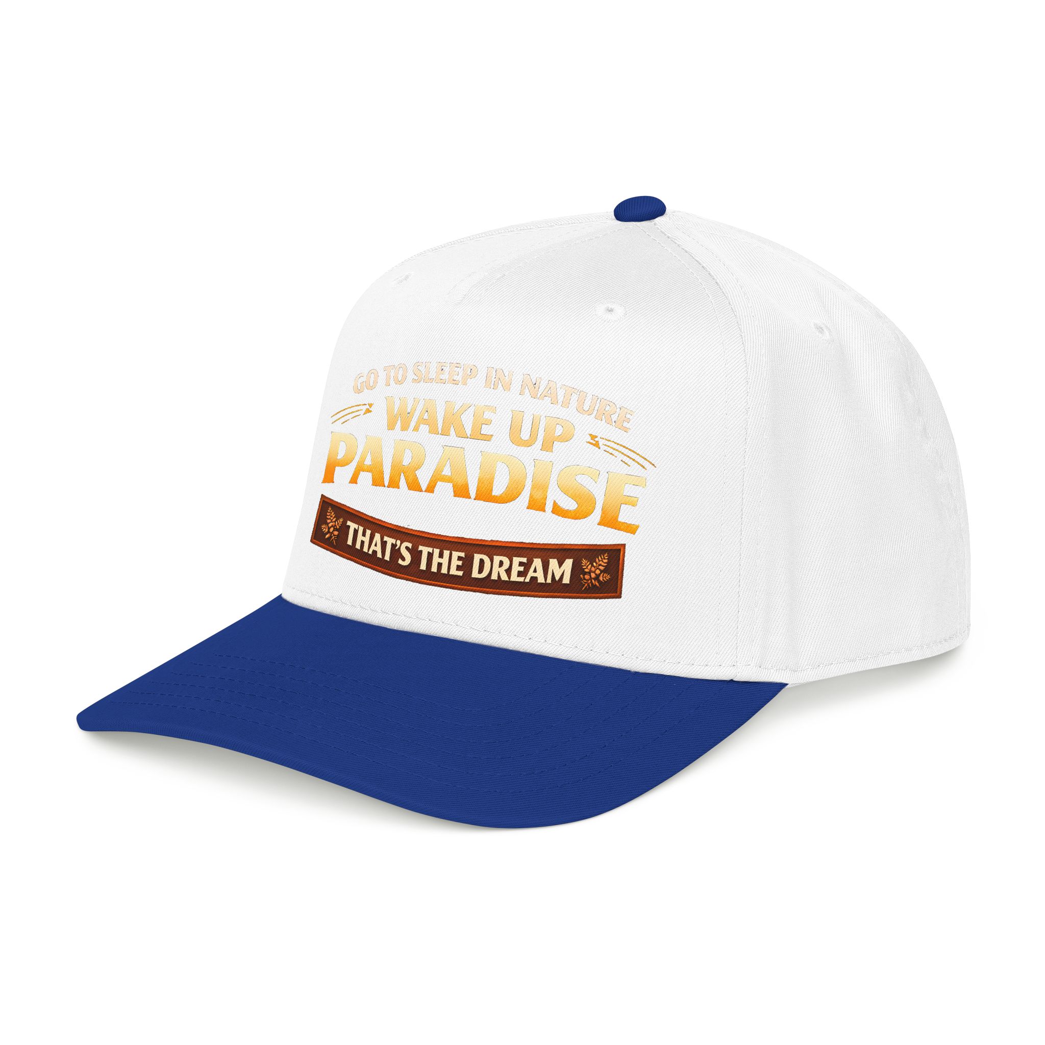 Baseball Cap - "Go sleep Nature-Wake Up Paradise" Design Scenic-Line