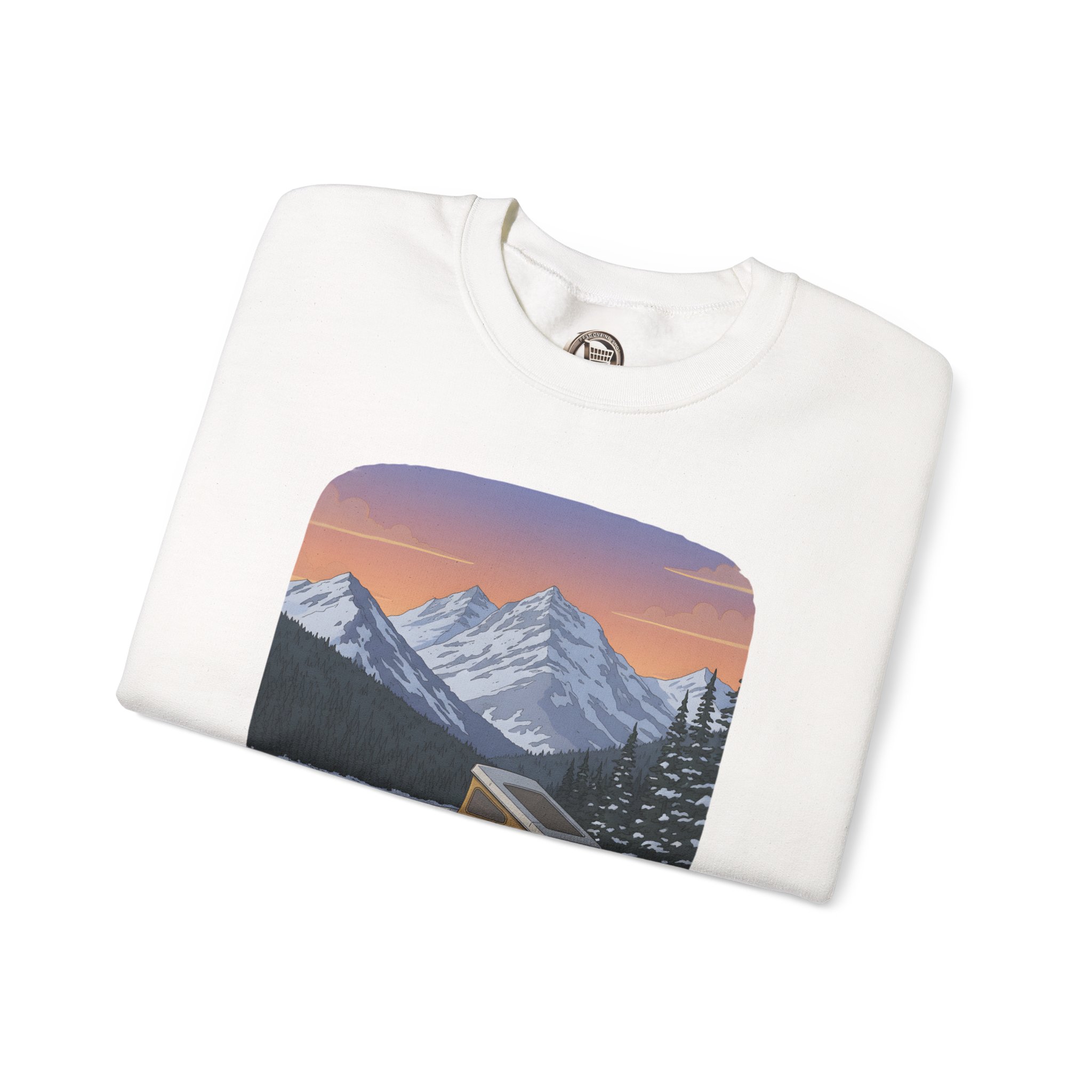 Unisex Heavy Blend™ Crewneck Sweatshirt — "Chase The Views-Not The Crowds"" Design Sitcom-Line