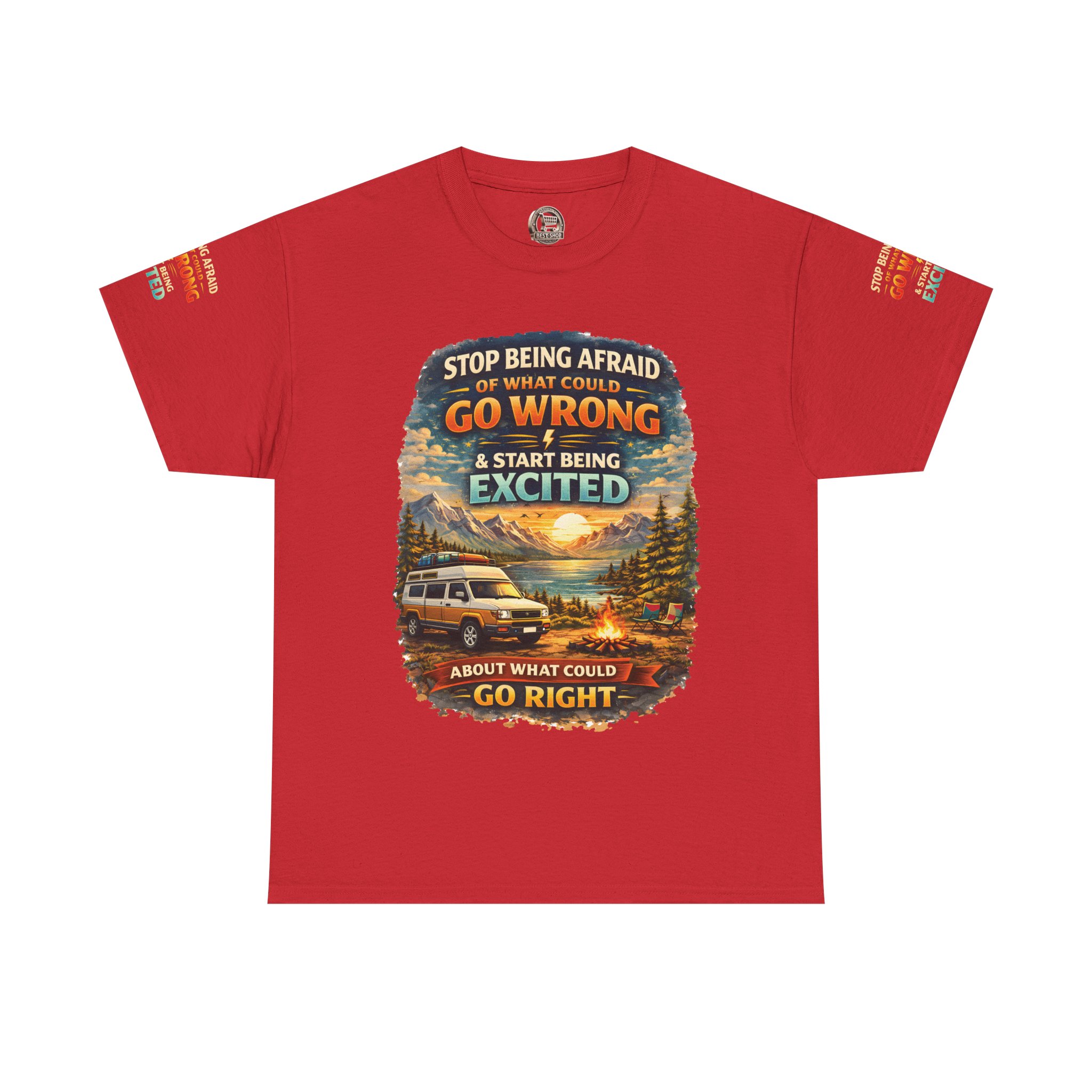 4439737454274752922_2048.jpeg Unisex Heavy Cotton Tee — "Stop Being Afraid Of What Could Go Wrong" Design Scenic-Line