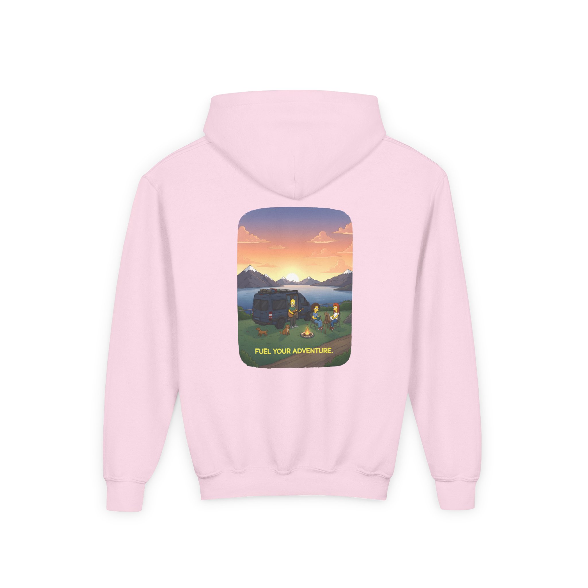 Youth Hoodie(Gildan) – "Fuel Your Adventure" (Design Sitcom-Line)