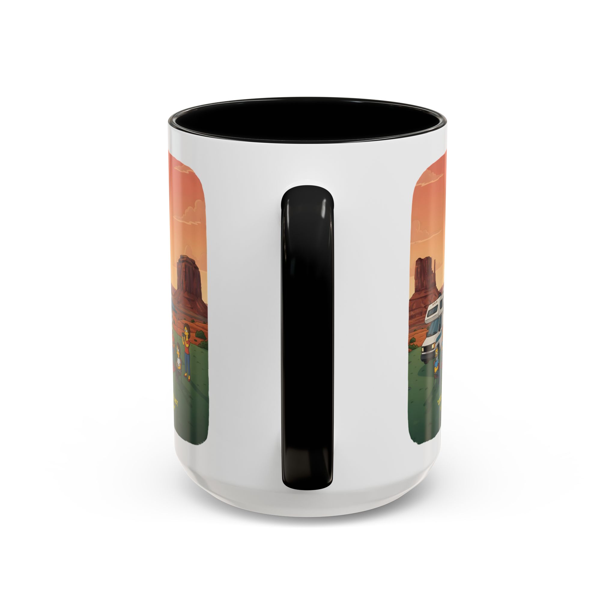Accent Coffee Mug (11, 15oz) — "Life Is A Journey-Not A Destination" Design Sitcom-Line