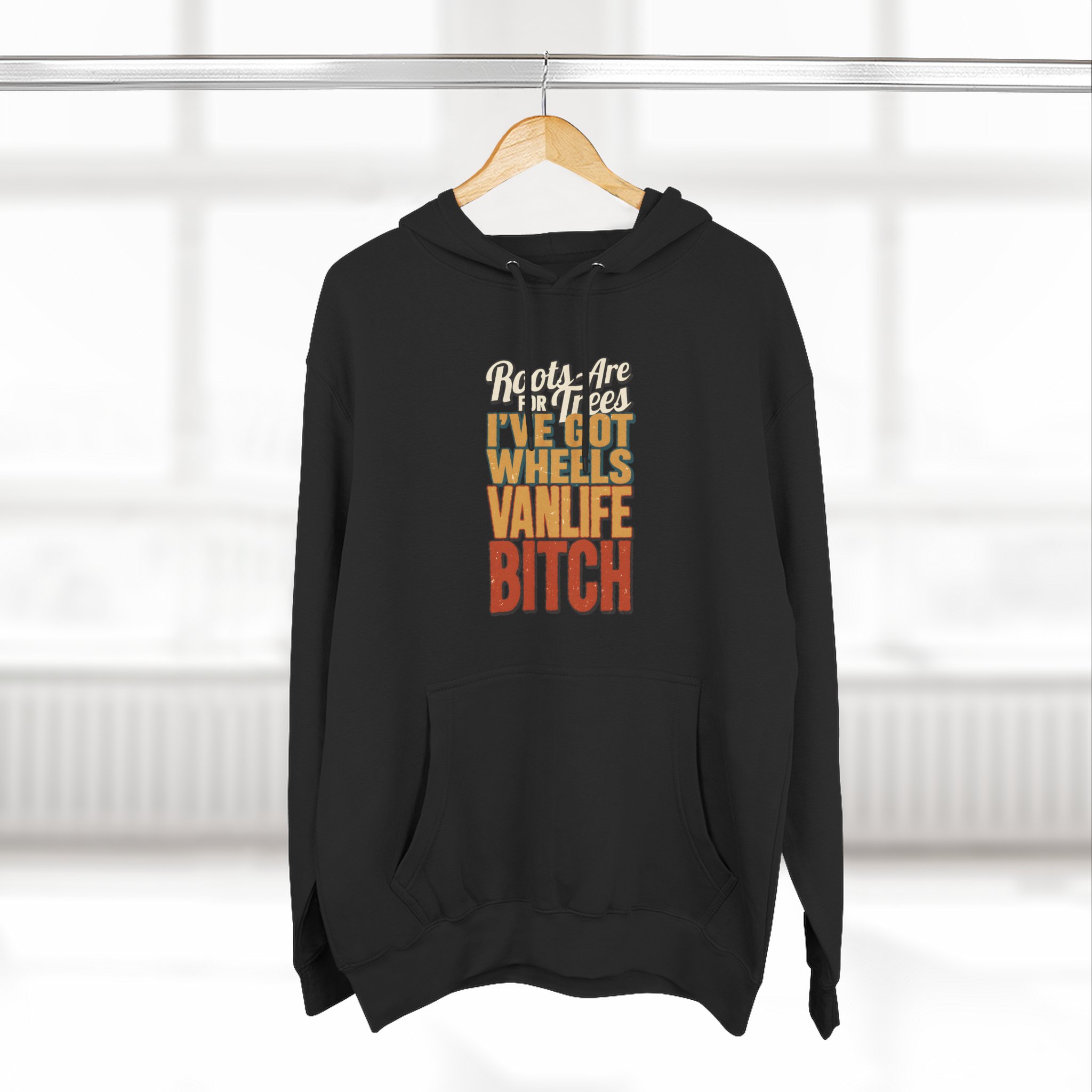 Three-Panel Fleece Hoodie - "Roots Are For Trees" Design F**K-Line